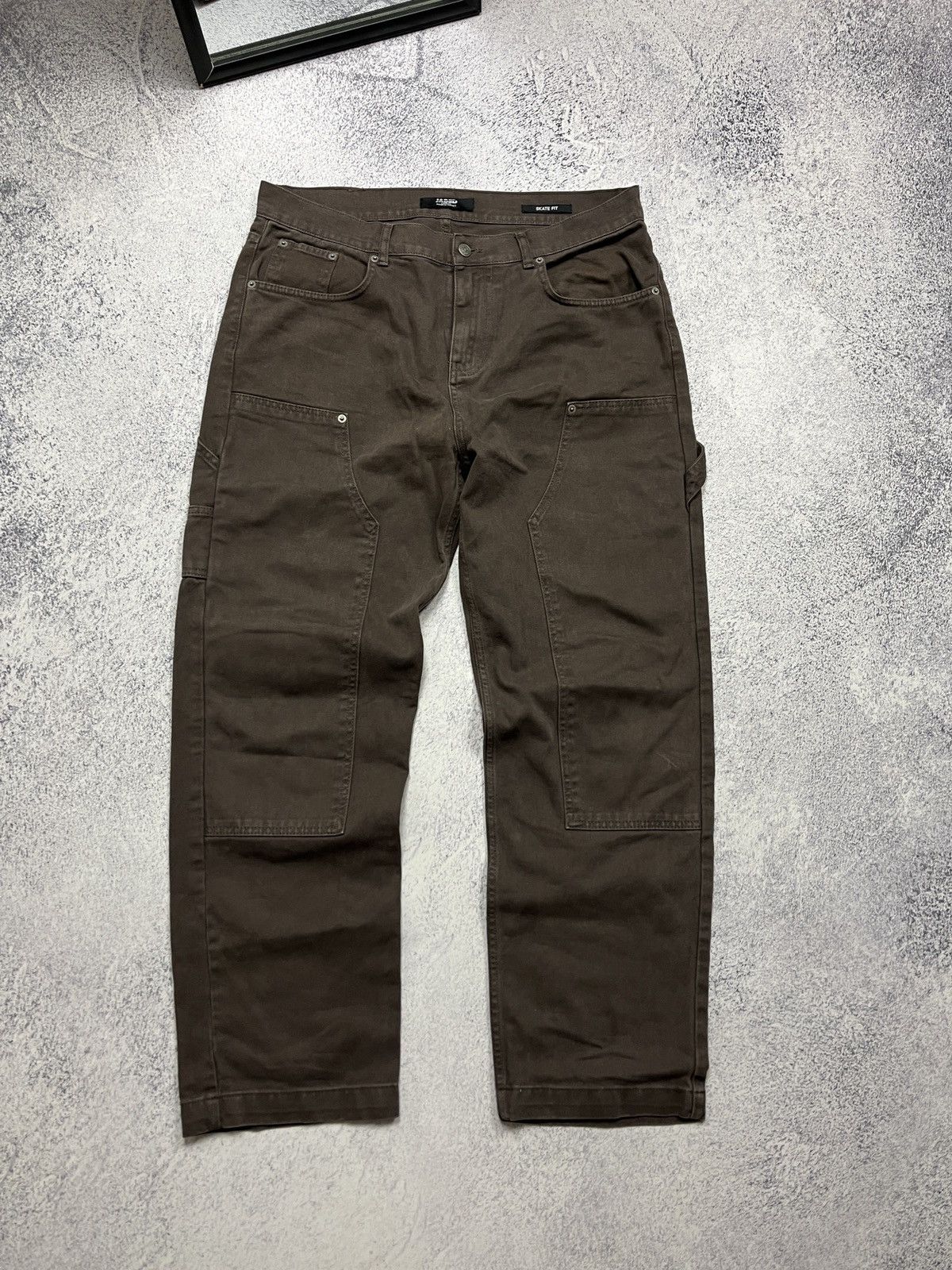 Jaded London Jaded London Skate Fit Double Knee Y2k Denim Jeans Brown Size US 34 / EU 50 - 1 Thumbnail