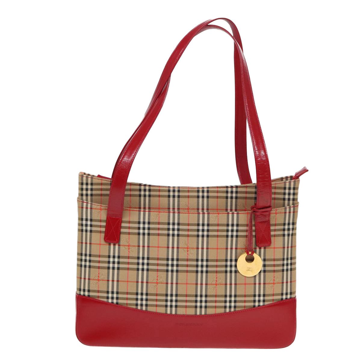 Burberry Nova Check Beige Canvas Tote Bag (Pre-Owned) Size ONE SIZE - 1 Thumbnail