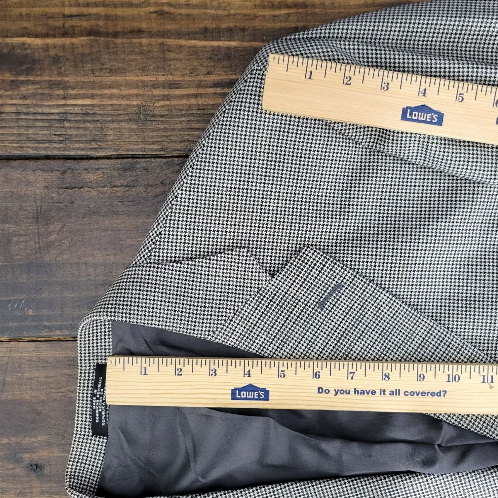 Stafford Stafford Sport Coat Blazer Mens 44L Wool Multi Color Houndstooth Two Button Size 44R - 4 Thumbnail