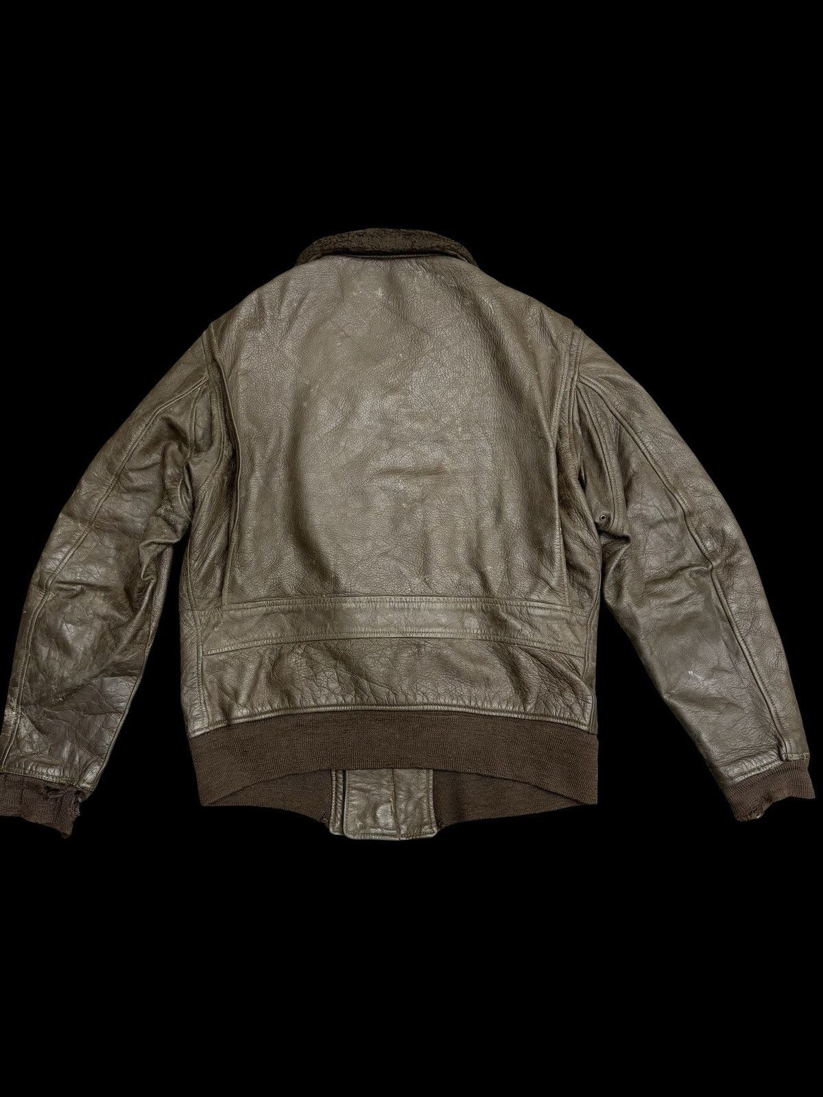 Vintage 💥Vintage 70s💥A2 Flying Jacket USN Leather Jacket Size US S / EU 44-46 / 1 - 3 Thumbnail