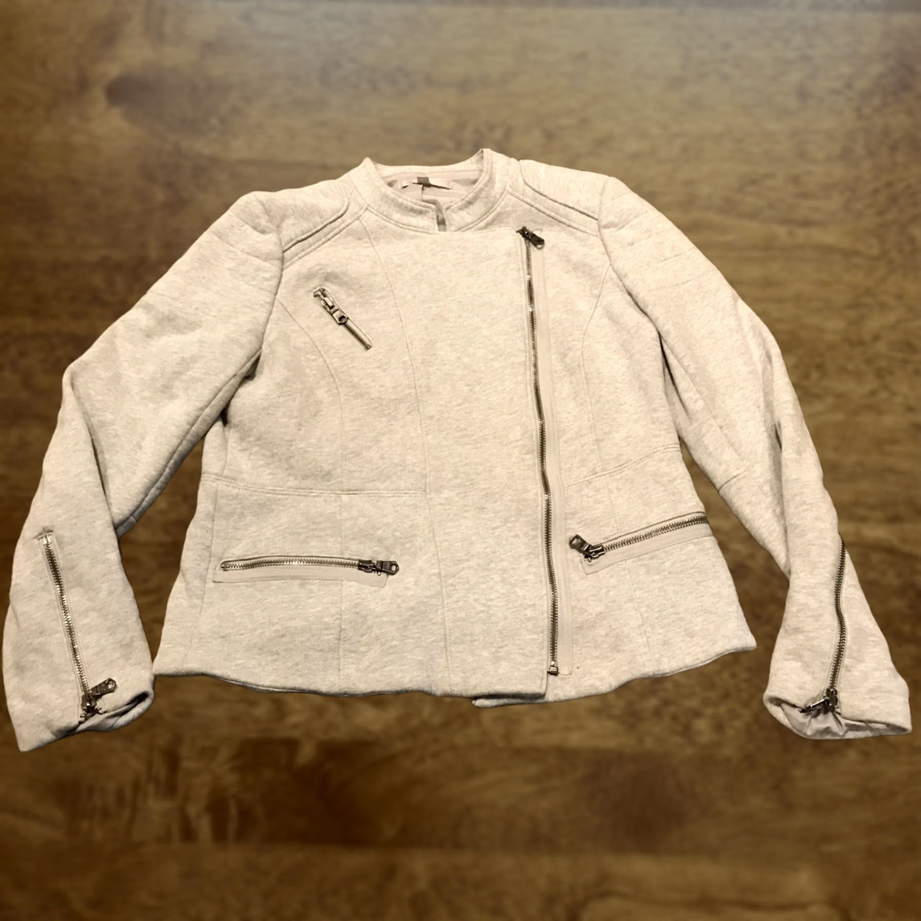 Gap Gap Womens Gray Crossbody Zip Up Jacket Cotton Blend Lined A40 Size M / US 6-8 / IT 42-44 - 1 Thumbnail