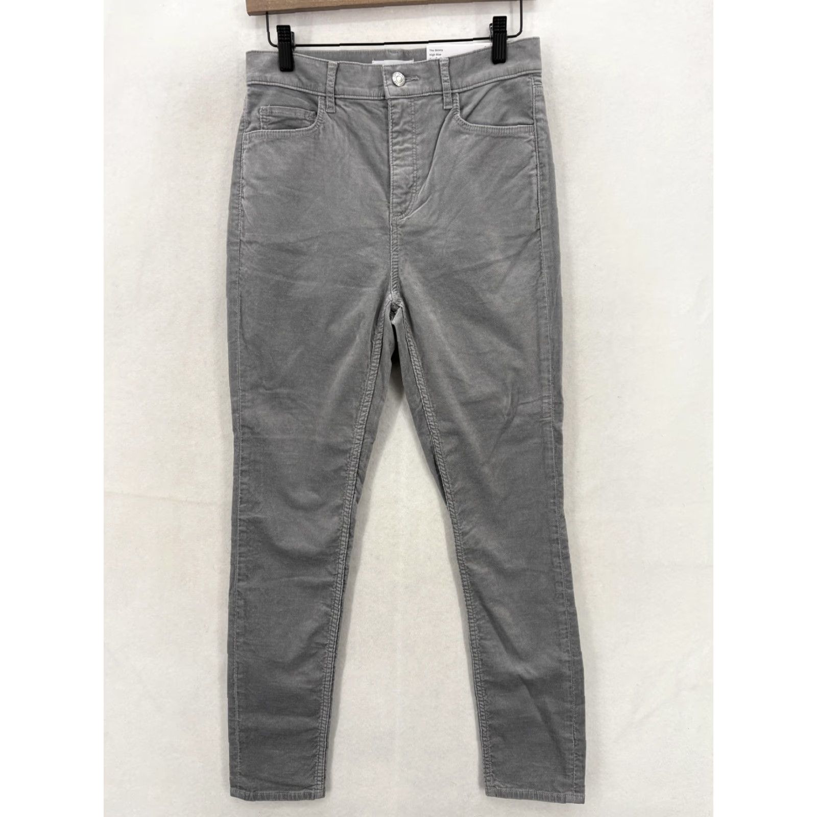 Loft LOFT The Skinny High Rise Jeans Womens 4 Gray Stretch Velvet Regular Fit Soft Size 27" / US 4 / IT 40 - 2 Thumbnail