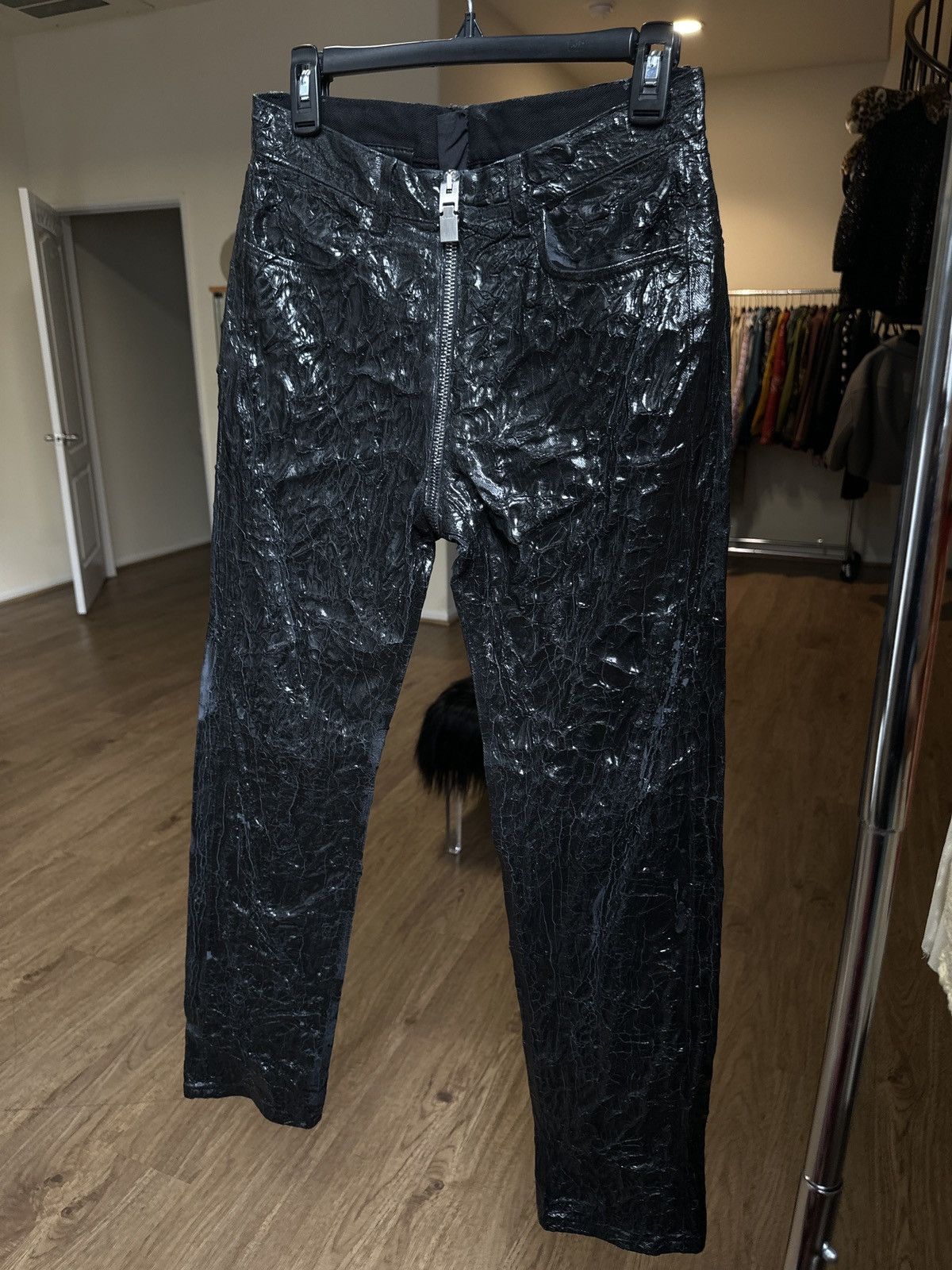 Givenchy $1,500 Paint crackled integral zip denim Size US 29 - 1 Thumbnail