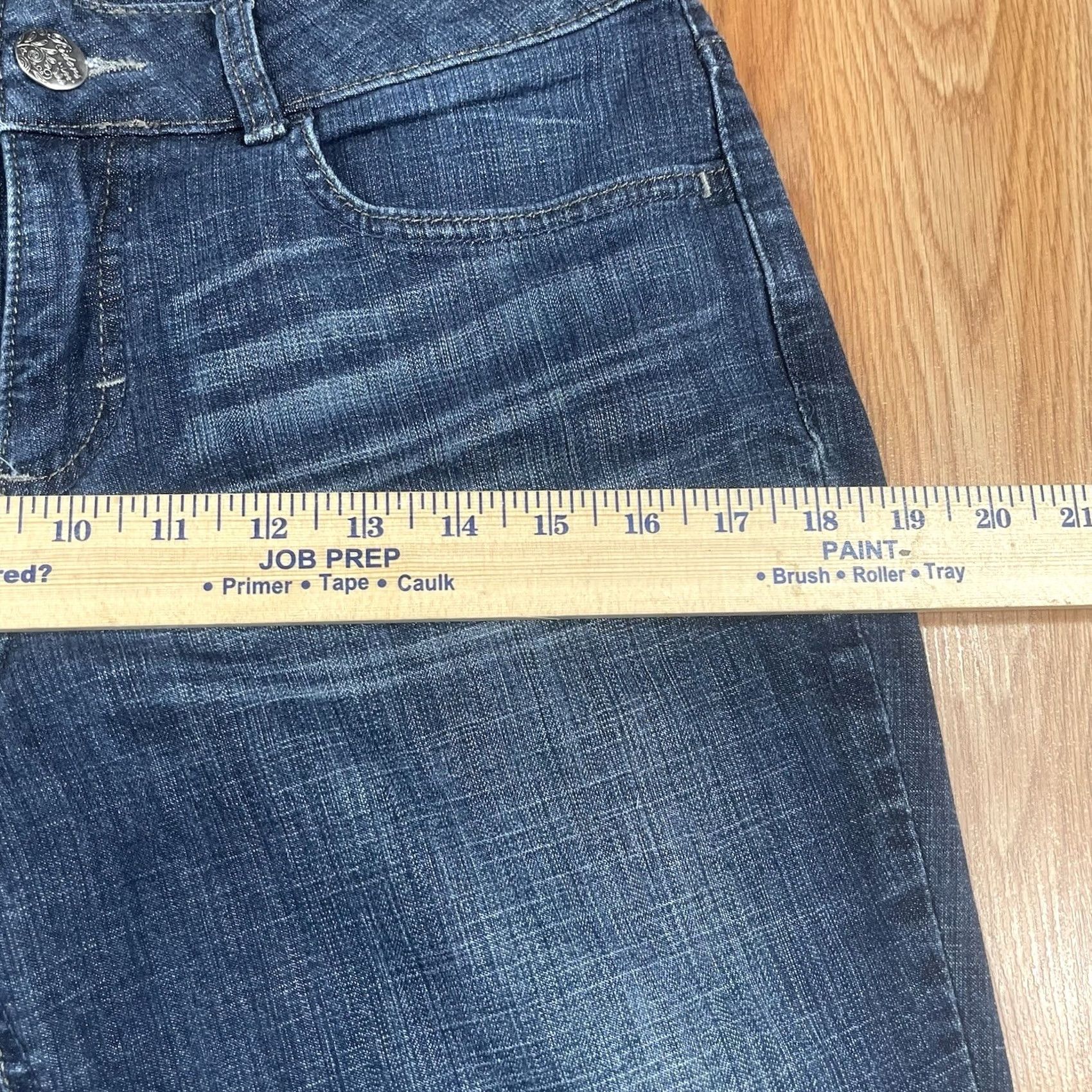 Vintage Riders By Lee Jeans Pants Womens 8P Straight Leg Mid Rise Blue Wash Denim - Vintage Condition - 28in Zip Pocket Size 30" / US 8 / IT 44 - 7 Thumbnail