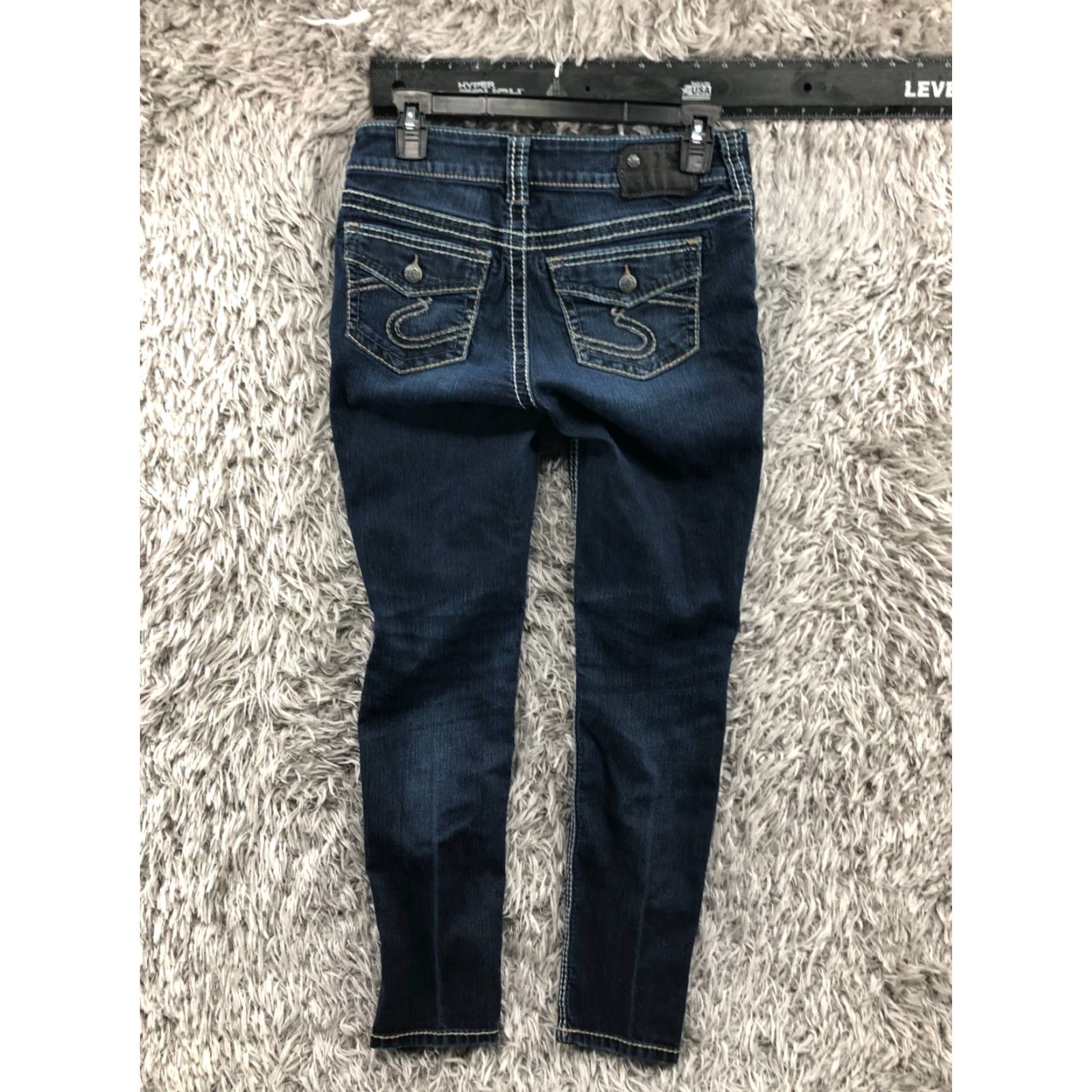 Silver Jeans Co. Silver Jeans Sukie Skinny Jeans Womens 28x29 Blue Medium Wash Flaw Size 28" / US 6 / IT 42 - 7 Thumbnail
