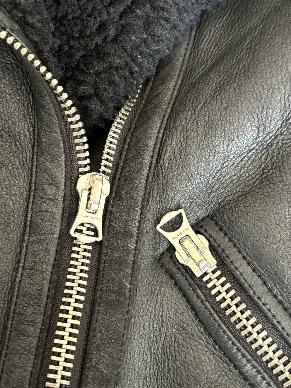 Acne Studios Acne Studios Shearling Leather Oversized Jacket Size XXS / US 00 / IT 34 - 7 Thumbnail