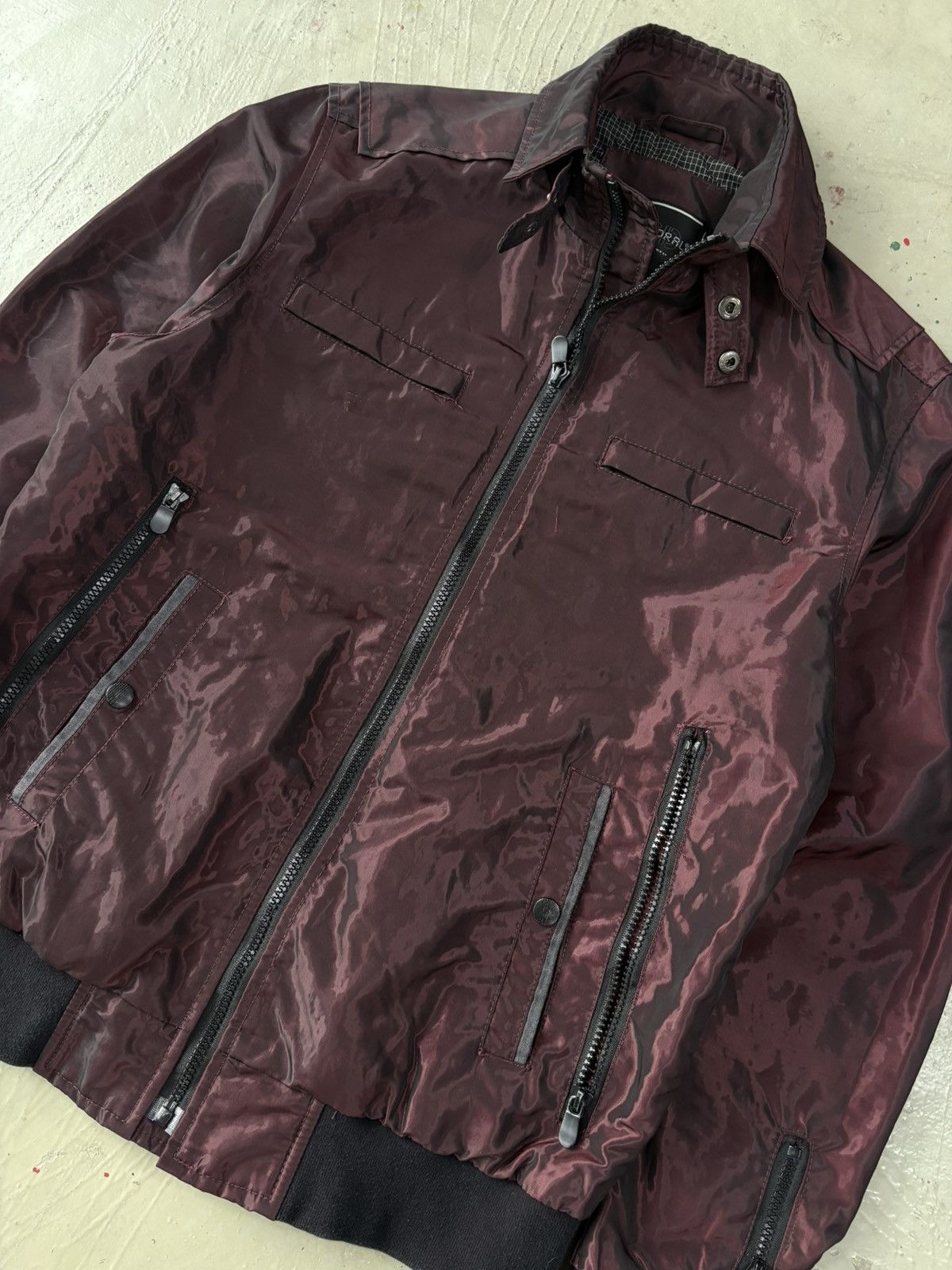 Le Grande Bleu (L.G.B.) Vintage Gordral Maroon Velvet Jacket Shiny Size US M / EU 48-50 / 2 - 4 Thumbnail
