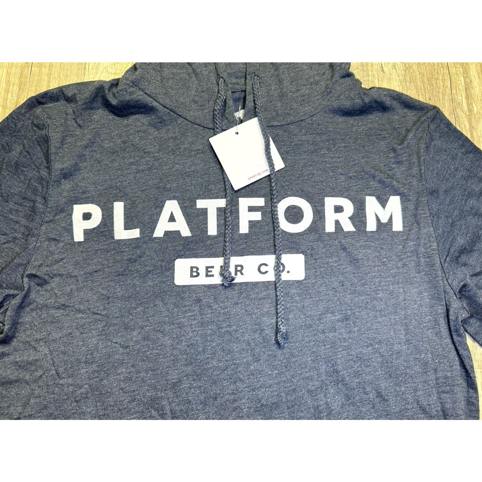 CO NWT Sportique Hoodie Lightweight Pullover Size Small Navy Men Regular Polyester Cotton Rayon Beer Pullover Sleeve Long Drawstring Solid Size US S / EU 44-46 / 1 - 5 Thumbnail