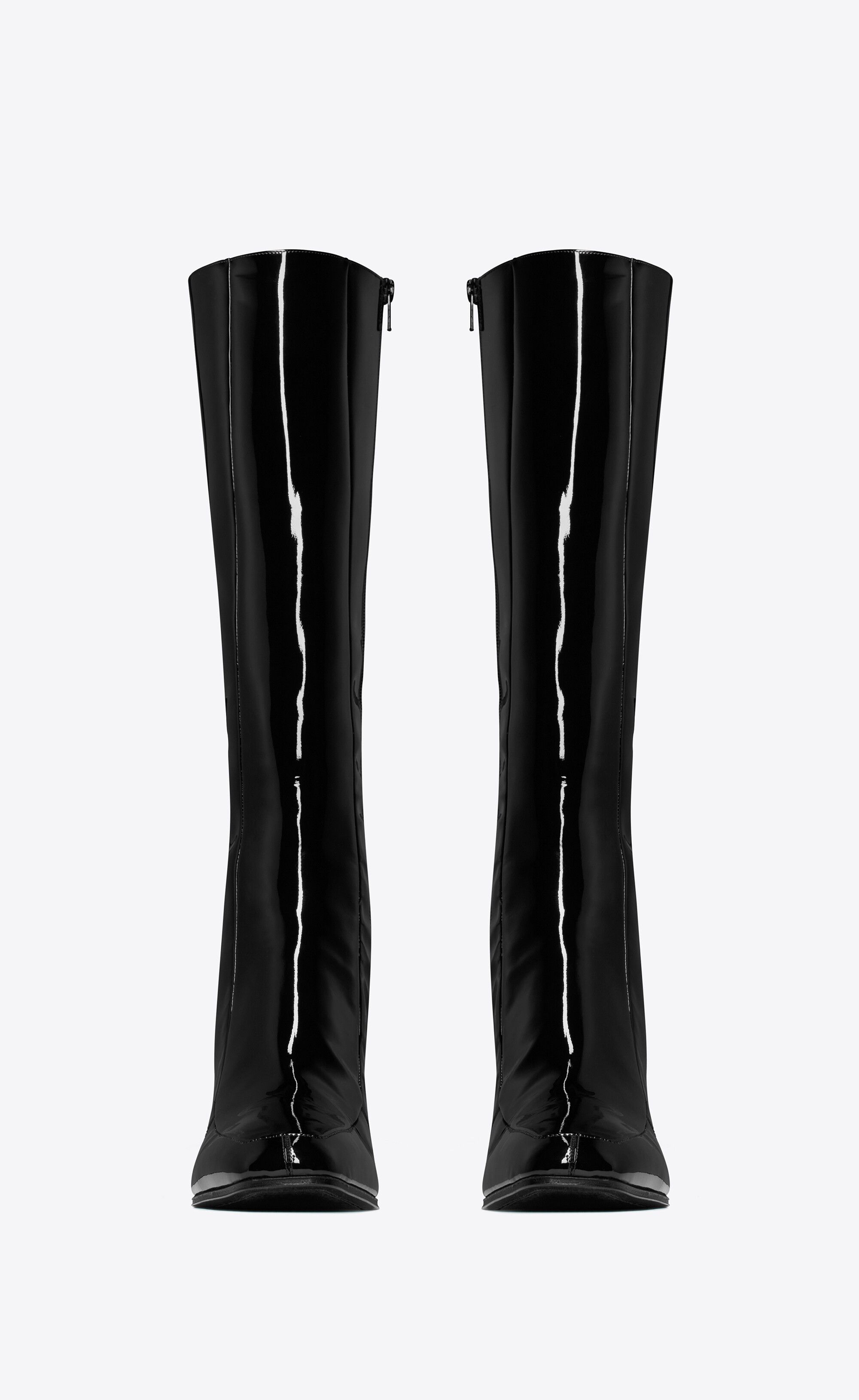 Saint Laurent Paris o1s1wg110724 711038 Otto Zipped Boots Patent Leather Black Size US 10 / EU 43 - 4 Thumbnail