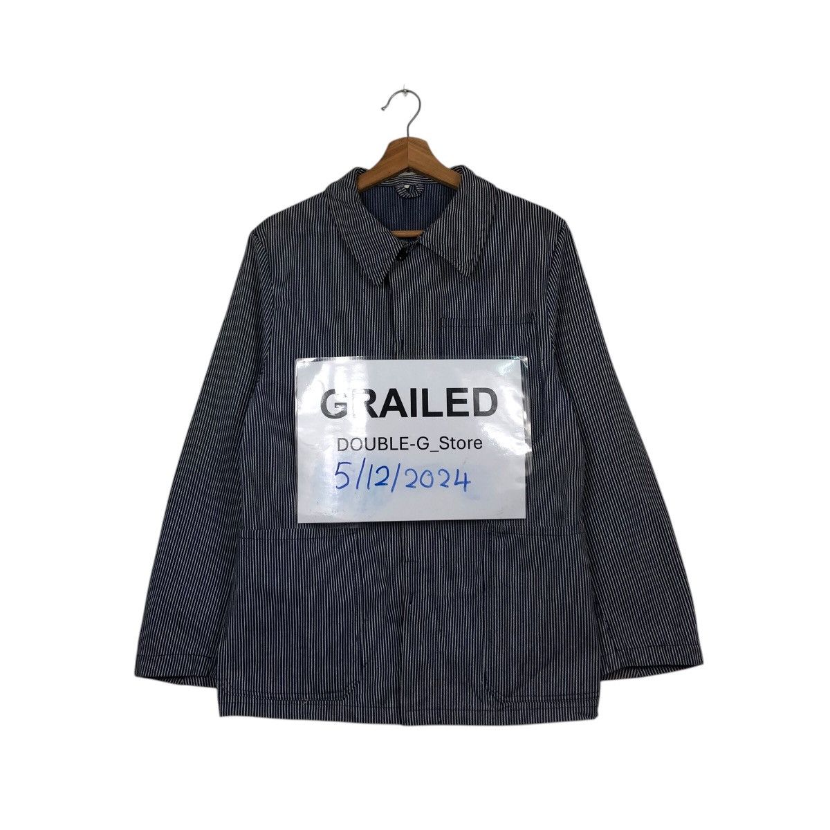 45rpm 📌Vintage Hickory Chore Worker Button Jacket Size US M / EU 48-50 / 2 - 1 Thumbnail