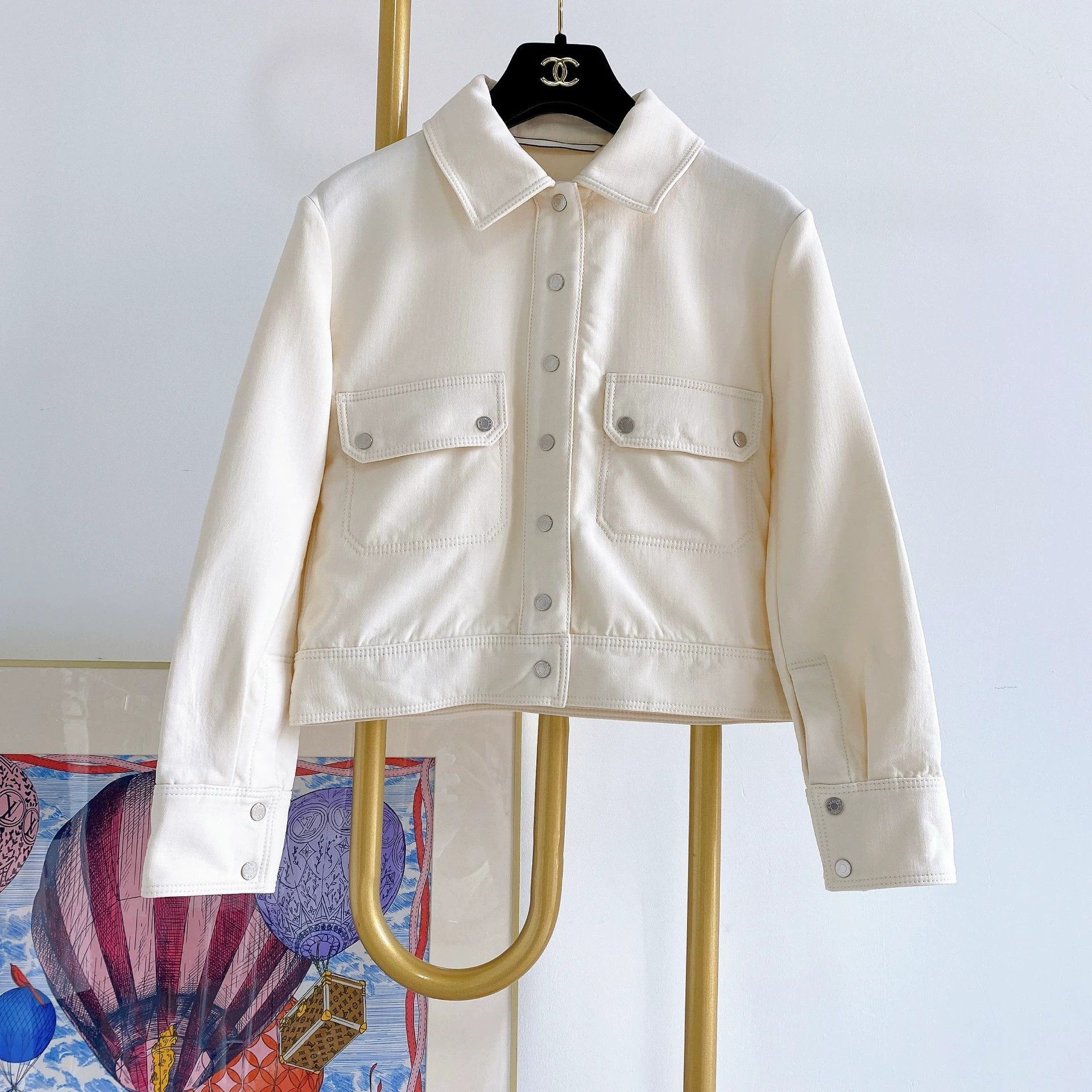 Hermes Hermes White Jacket Size 34 Size US S / EU 44-46 / 1 - 1 Thumbnail
