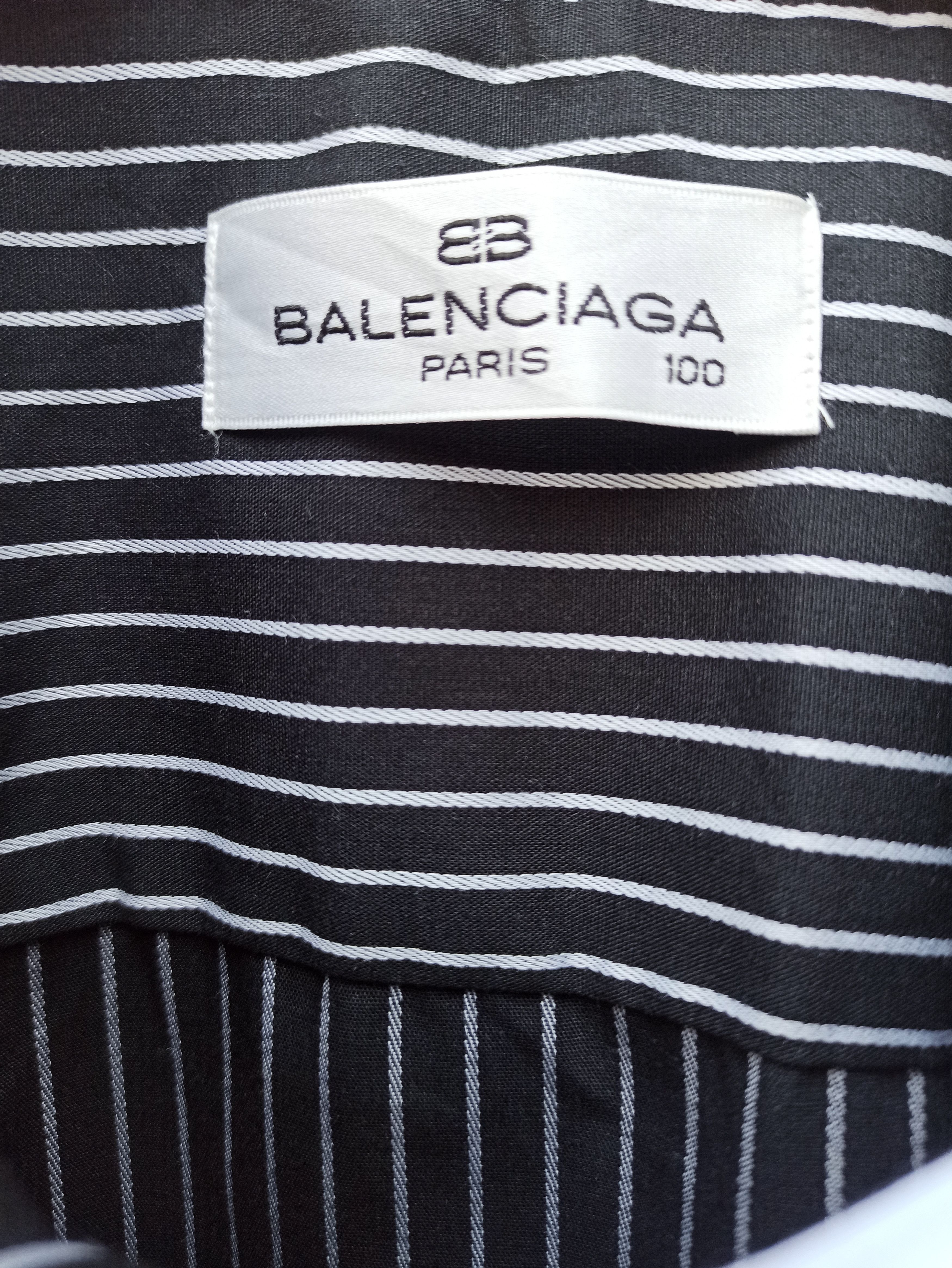Balenciaga × Vintage Vintage long sleeve striped balenciaga Size US L / EU 52-54 / 3 - 3 Thumbnail