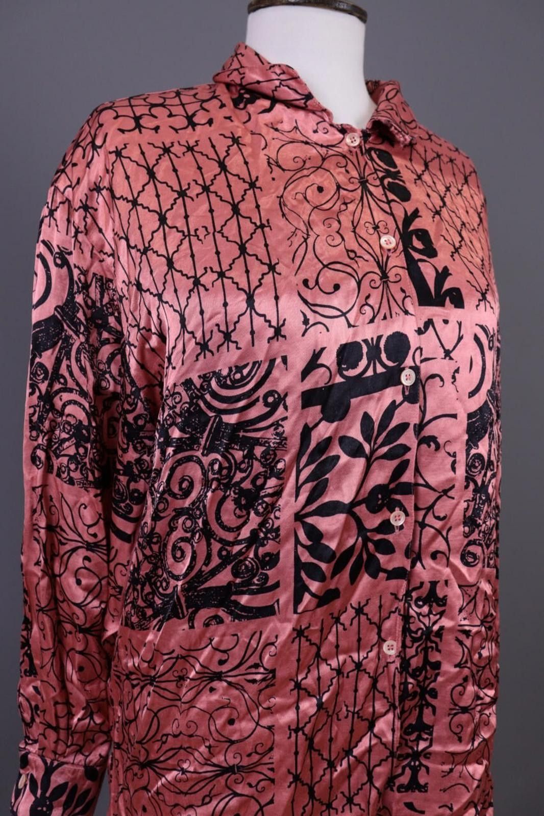 Christian Dior Monsieur Mondi Pink Viscose Long Sleeve Tunic Shirt Size 40 Size M / US 6-8 / IT 42-44 - 7 Thumbnail