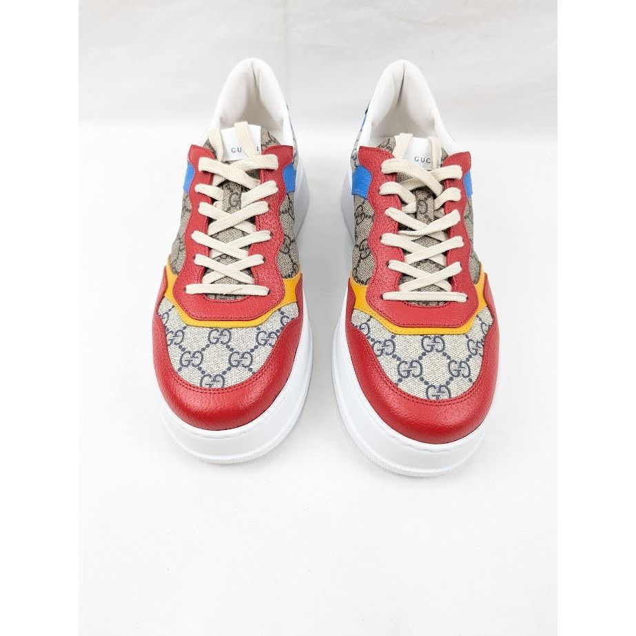 Gucci o1rshd1 Supreme Low-Top Sneakers in Beige/Blue/Red Size US 12.5 / EU 45-46 - 12 Thumbnail