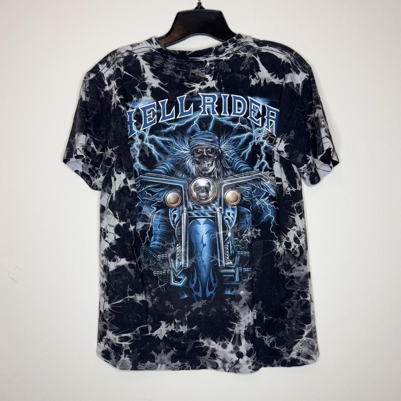 Designer Vintage Hell Rider AOP Motorcycle Tee with Distressed Design Size US M / EU 48-50 / 2 - 4 Thumbnail