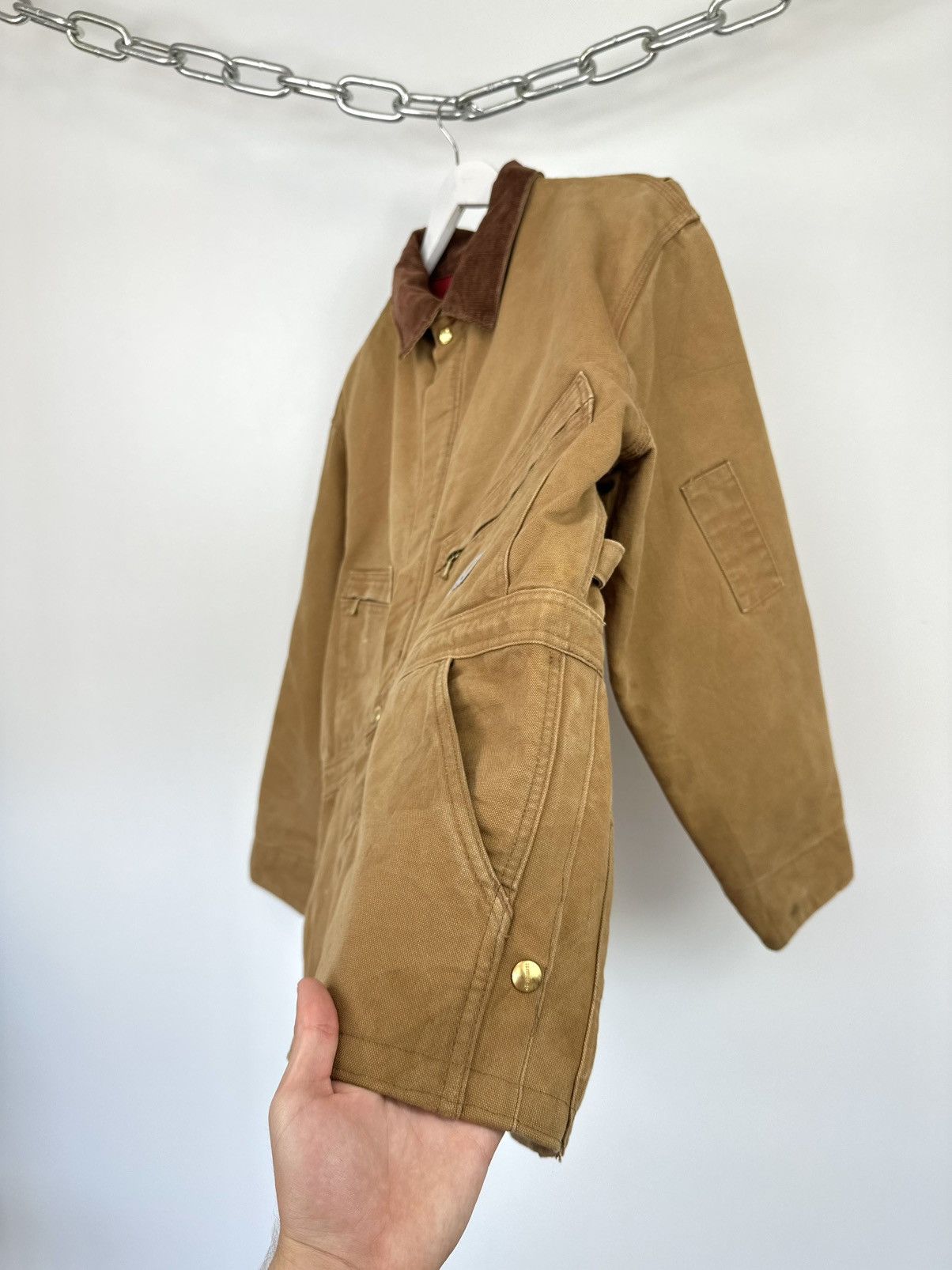 Carhartt Vintage 80s Carhartt USA Faded Utility Arctic Detroit Jacket Size US L / EU 52-54 / 3 - 10 Thumbnail