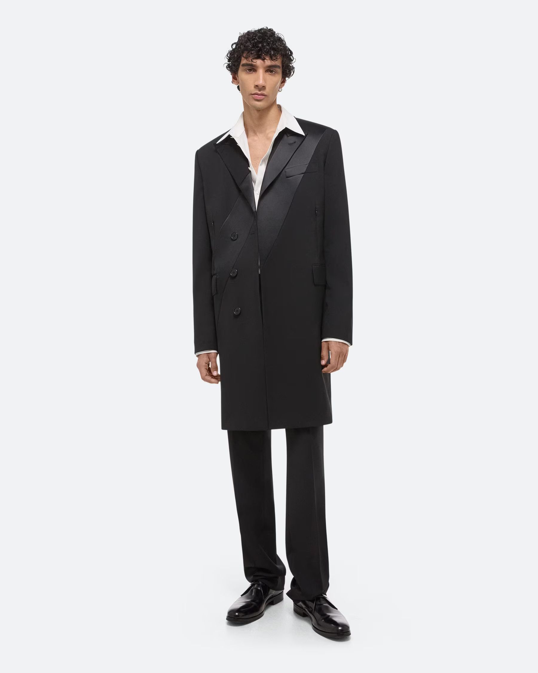 Helmut Lang Helmut Lang virgin wool tuxedo car coat Size US XS / EU 42 / 0 - 1 Thumbnail