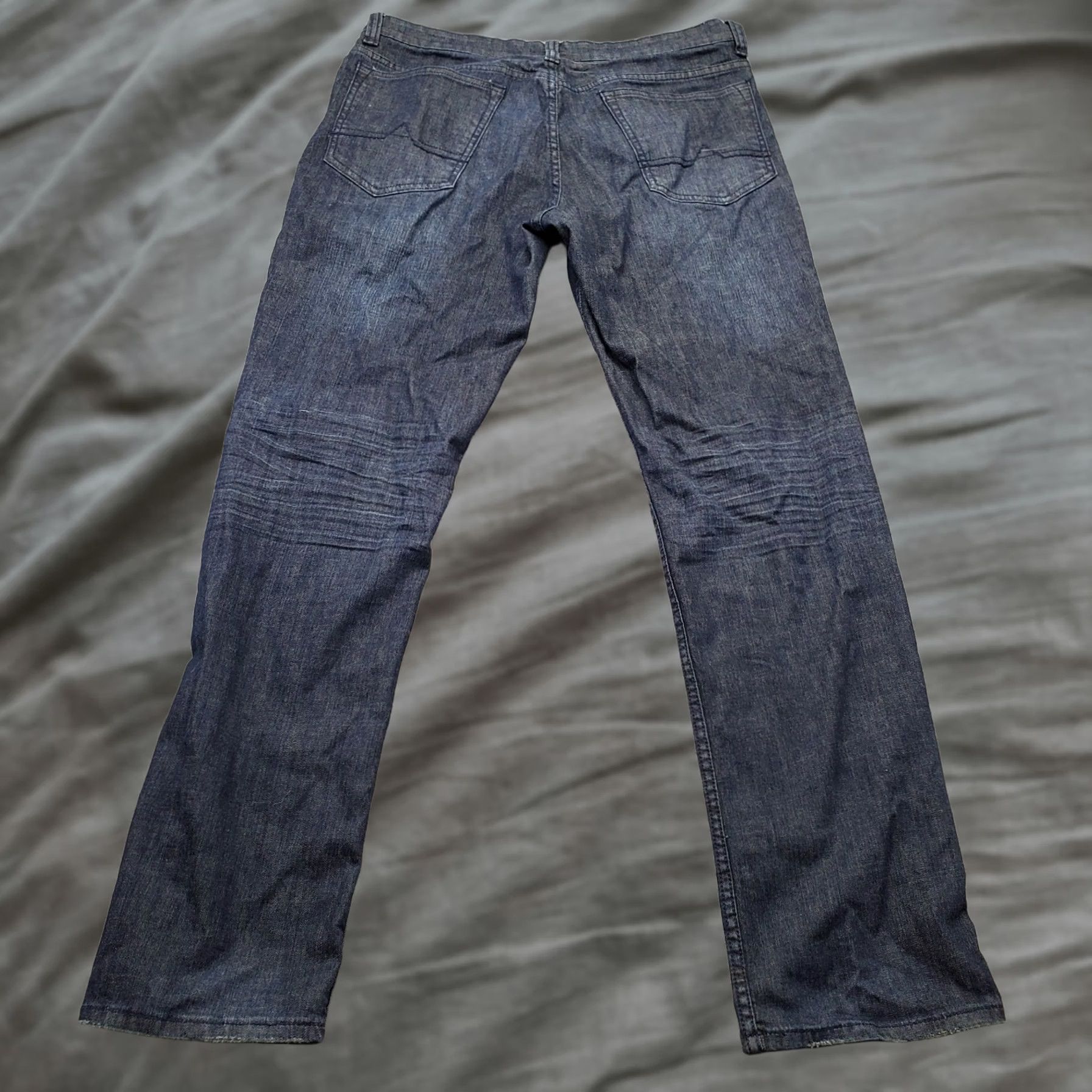 Vintage Urban Pipeline Jeans Mens 34/34 Blue Denim Relaxed Stretch Dark Wash Straight Leg Jeans Size US 34 / EU 50 - 1 Thumbnail