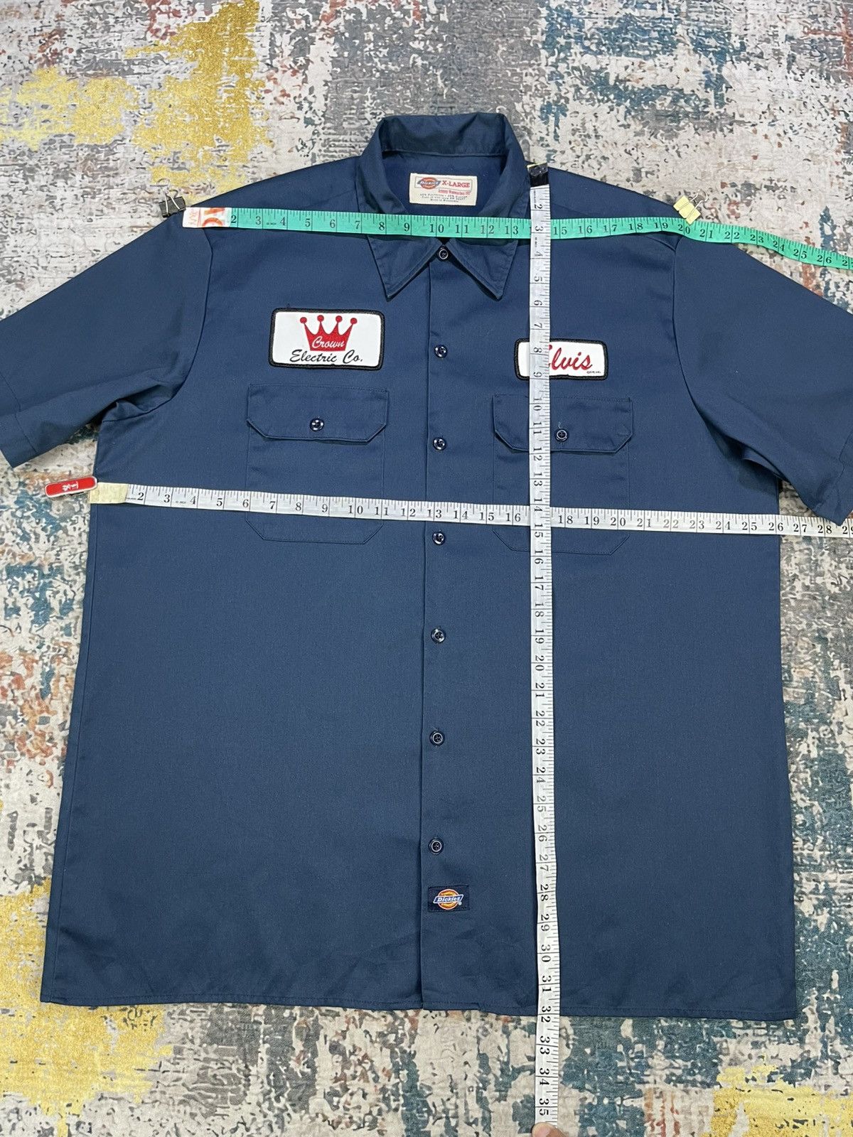 Dickies Vtg Dickies Double Pocket Button Down Work Shirt Size US XL / EU 56 / 4 - 9 Thumbnail