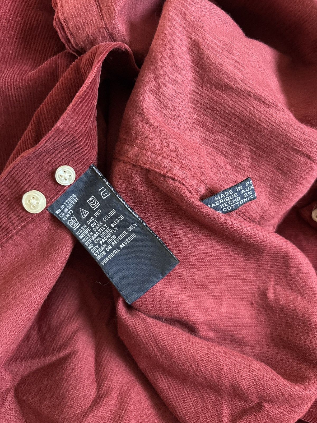 Tommy Hilfiger × Vintage Plaid Shirt Tommy Hilfiger Corduroy Button Up Size US L / EU 52-54 / 3 - 3 Thumbnail