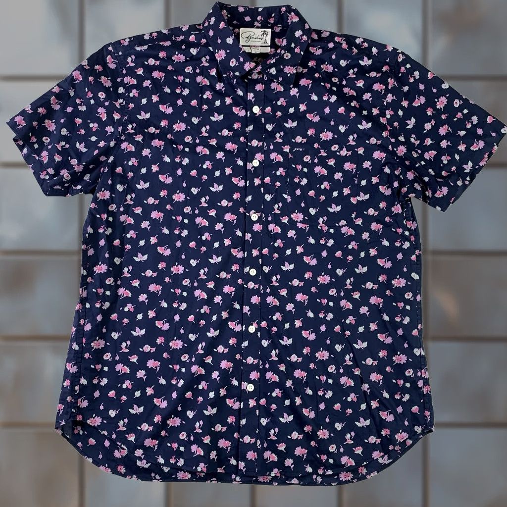 Bonobos Bonobos Hawaiian shirt Mens XL Slim Fit blue pink floral button up short sleeve Size US L / EU 52-54 / 3 - 1 Thumbnail
