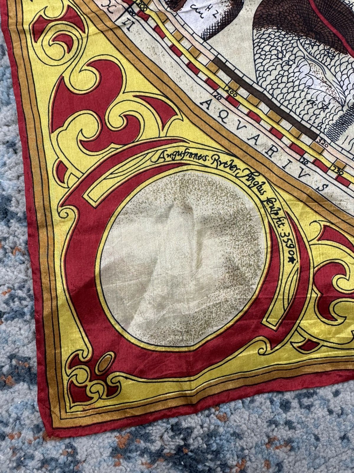 Designer × Vintage Vintage 90s zodiac signs silk scarf muffler print handmade Size ONE SIZE - 9 Thumbnail