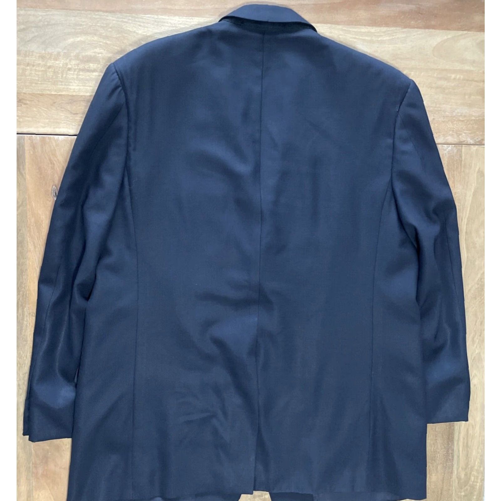Vintage Hickey Freeman Blazer Sport Jacket Mens 42R Wool Blue Notch Single-Breasted 2-Button Front Vintage Regular Size 42R - 2 Thumbnail