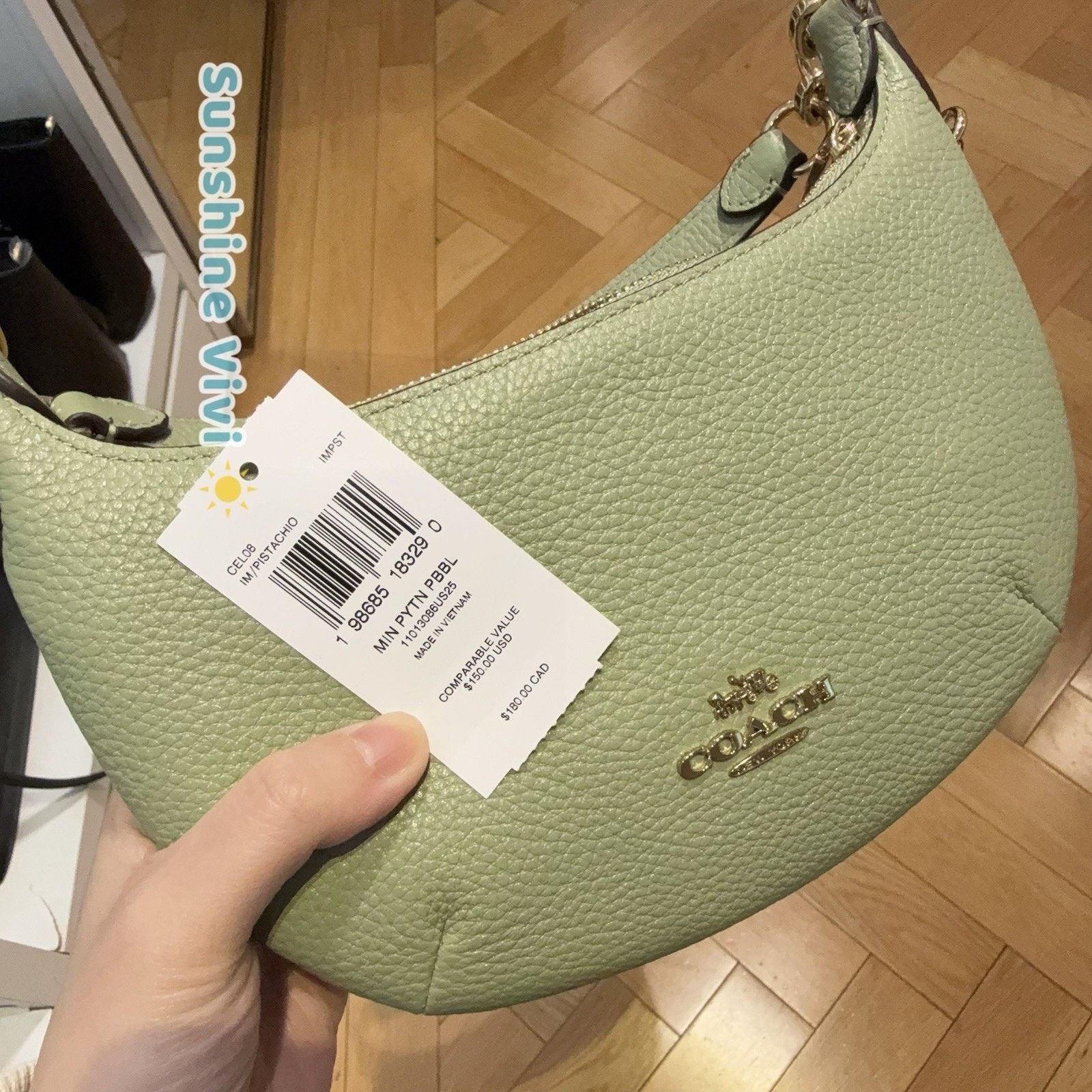 Coach NWT Coach Mini Payton Bag CEL08 leather IM/PISTACHIO Size ONE SIZE - 5 Thumbnail