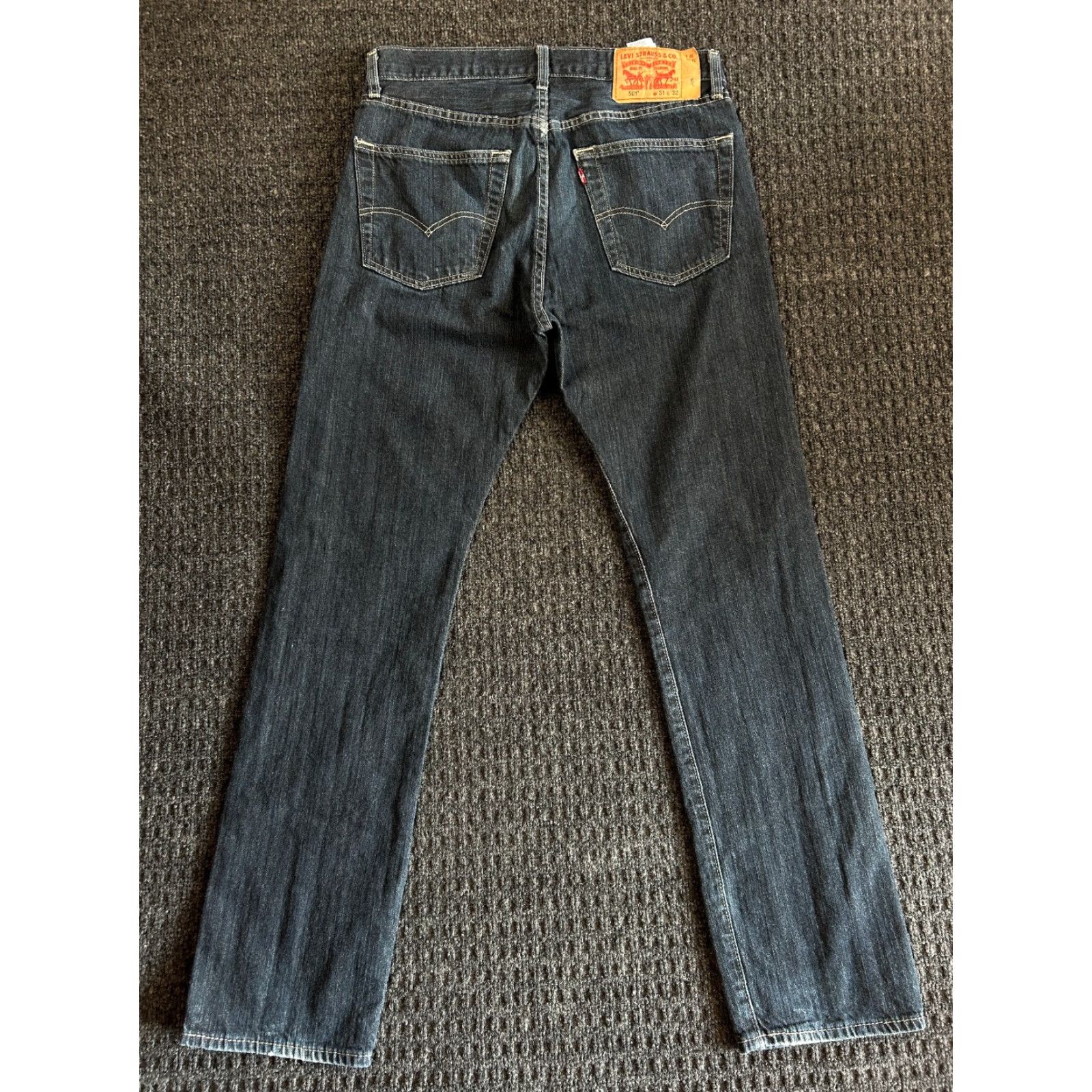 Levi's VINTAGE Levi’s 501 Jeans 31 x 32 Dark Indigo Denim Button Fly Grunge Skater 90s Mens Size US 31 - 2 Thumbnail