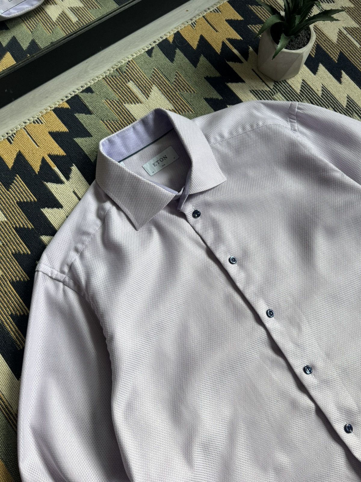 Eton Eton Pink Slim Button Up Shirt Size US L / EU 52-54 / 3 - 4 Thumbnail