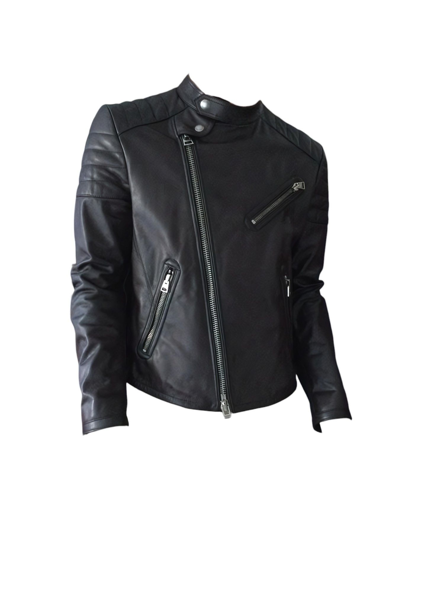 Tom Ford CAFE RACER LEATHER BIKER JACKET Size US XL / EU 56 / 4 - 1 Thumbnail
