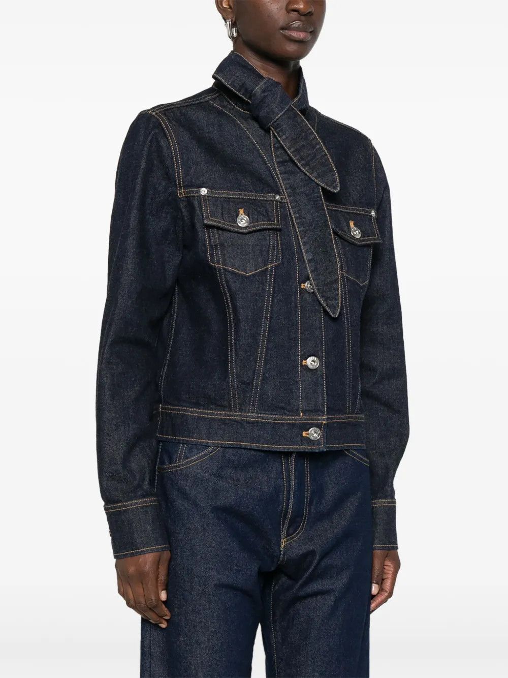 Lanvin o1y0326 Denim Jacket in Blue Size M / US 6-8 / IT 42-44 - 3 Thumbnail