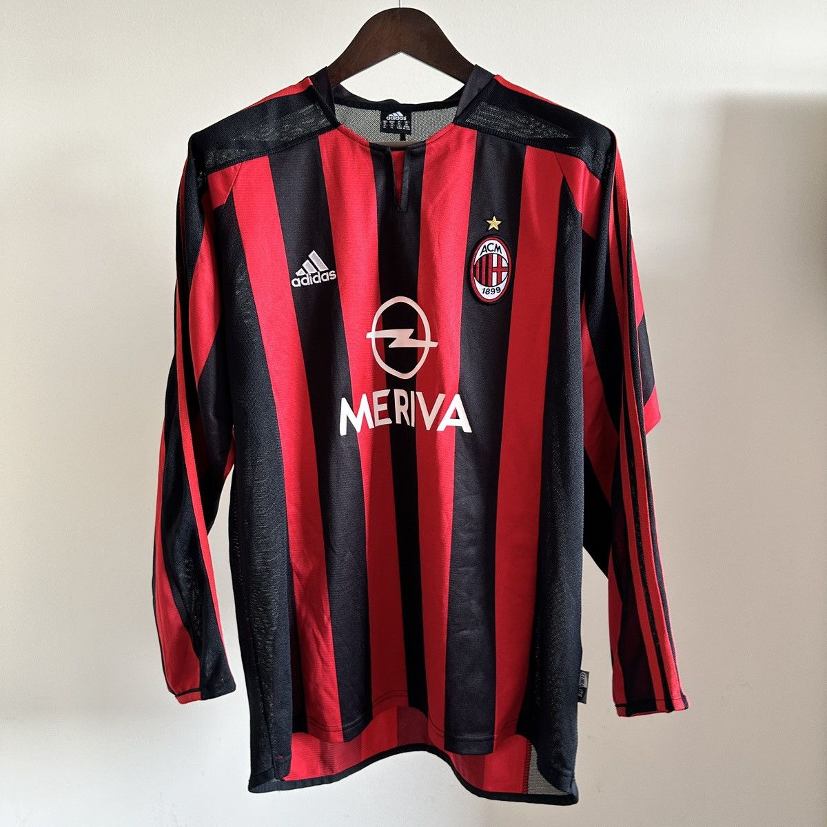 Adidas × Vintage 2003/04 AC Milan Home Jersey Longsleeve Rare Size