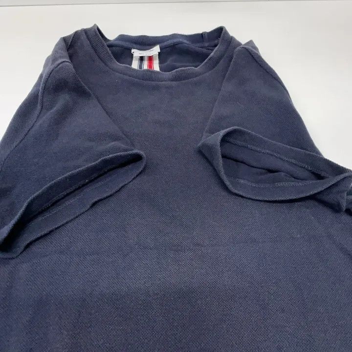 Thom Browne Thom Browne Navy Striped Cotton Short Sleeve T-Shirt -2507 Size US M / EU 48-50 / 2 - 5 Thumbnail