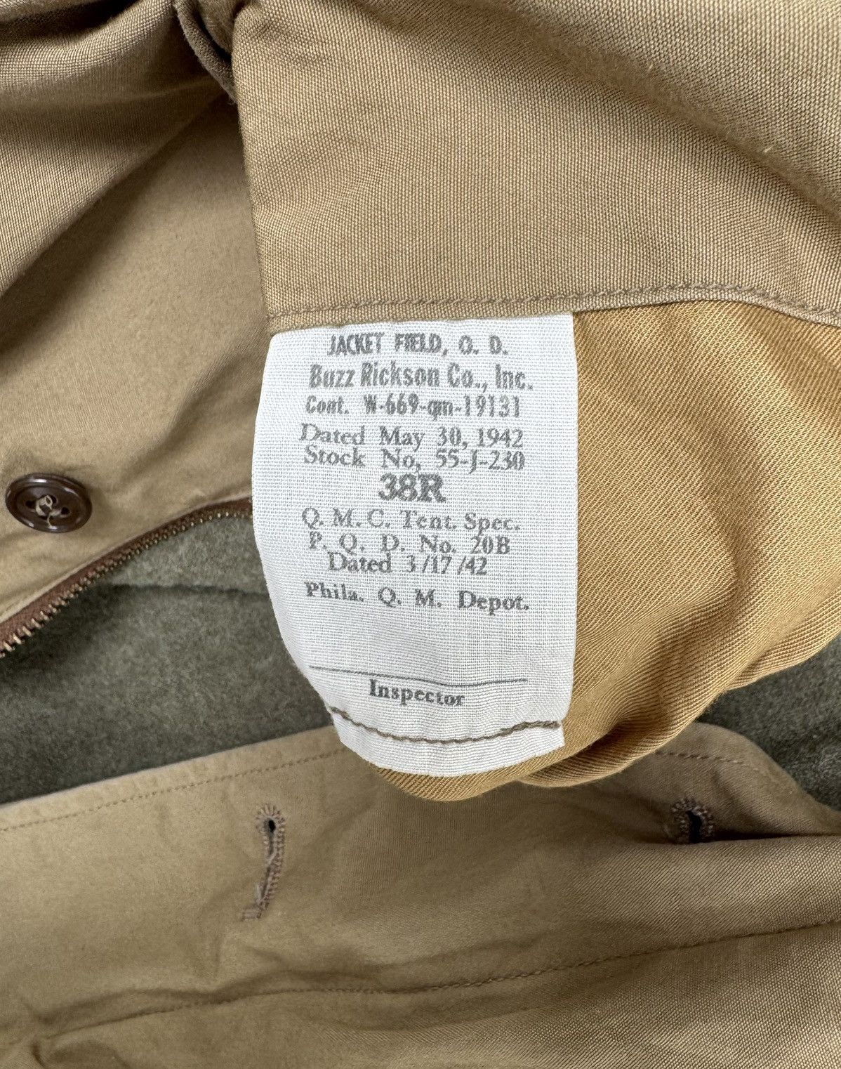 Buzz Rickson's × Japanese Brand Buzz Rickson’s US Army WWII Combat Field Jacket Size US M / EU 48-50 / 2 - 10 Thumbnail