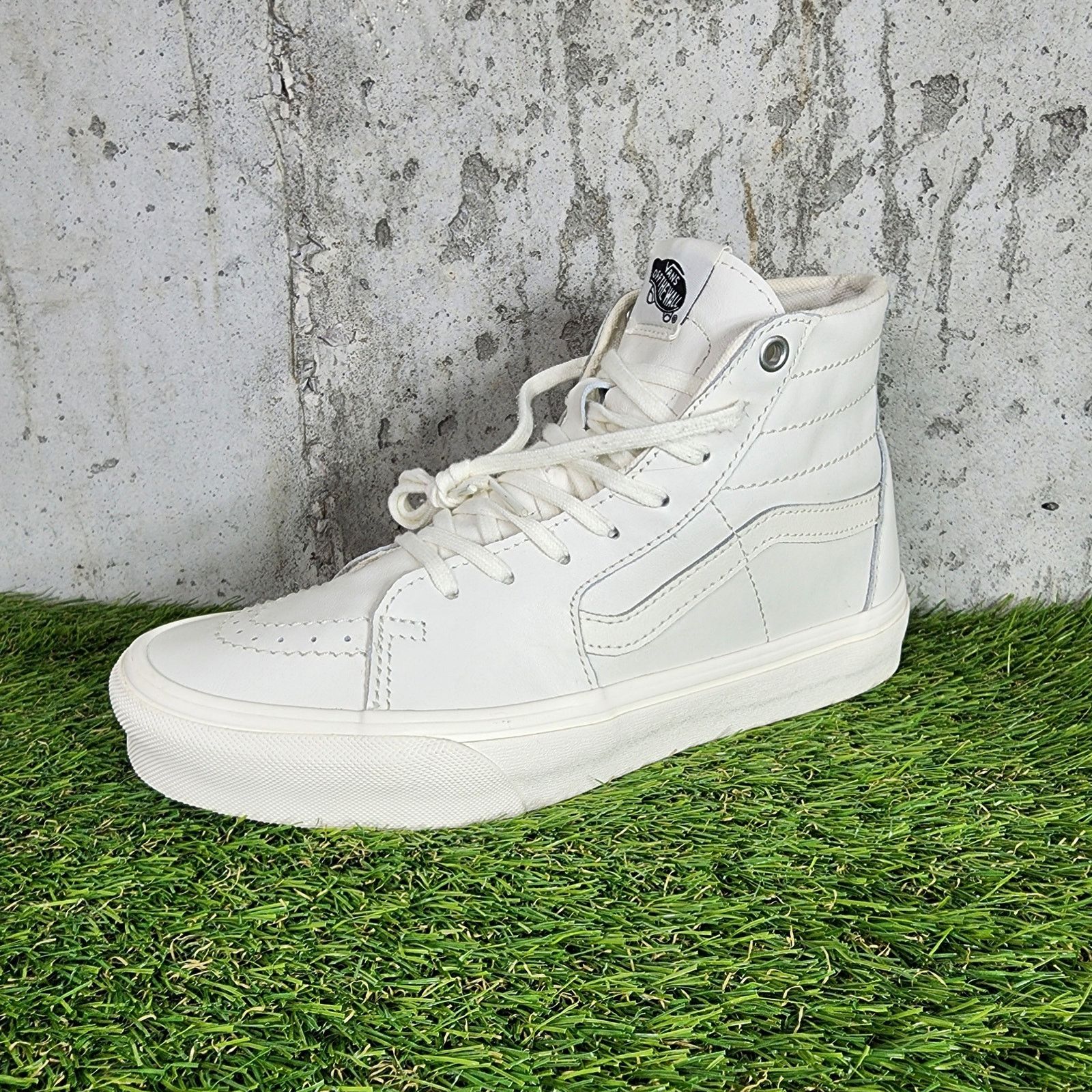 Vans Vans Sk8 Hi Pro Leather White High Top Sneakers Size US 8.5 / IT 38.5 - 1 Thumbnail