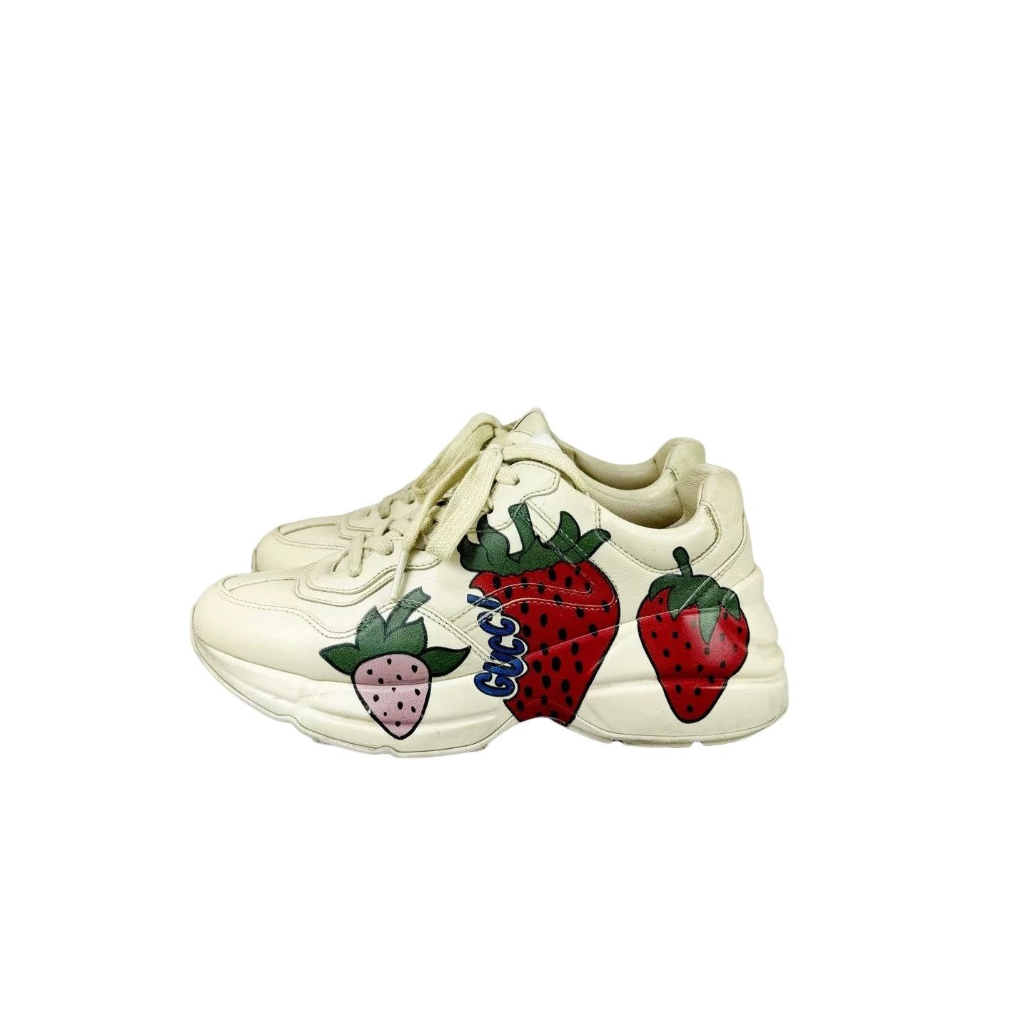 Gucci Gucci Strawberry Rhyton Sneakers Size 35 Size US 5 / IT 35 - 1 Thumbnail