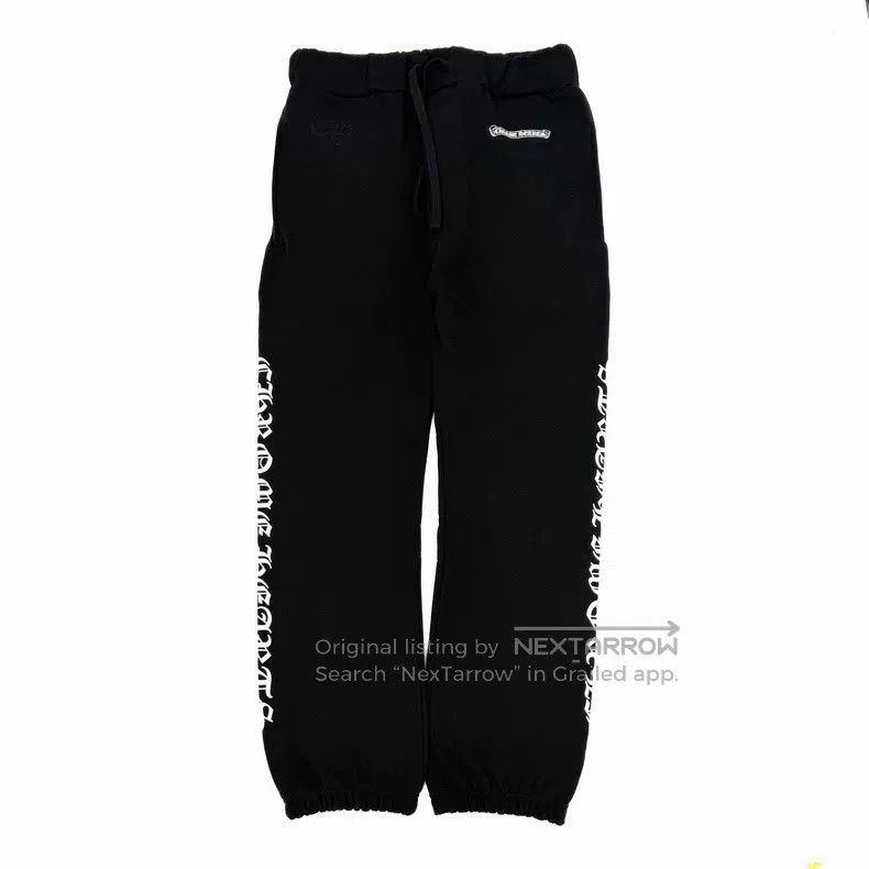 Chrome Hearts CHROME HEARTS Size S Black and white logo scroll pants Size US 30 / EU 46 - 2 Thumbnail