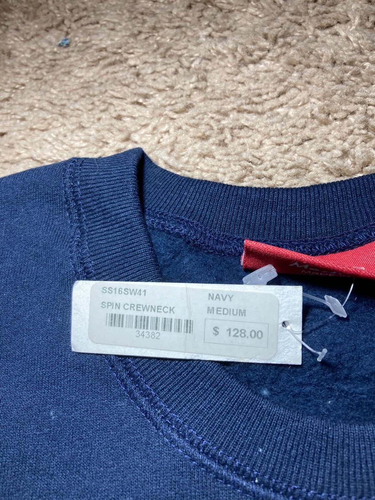 Supreme New SS16 Supreme Spin Crewneck Tide Spoof Parody 2016 Navy Size US M / EU 48-50 / 2 - 7 Thumbnail