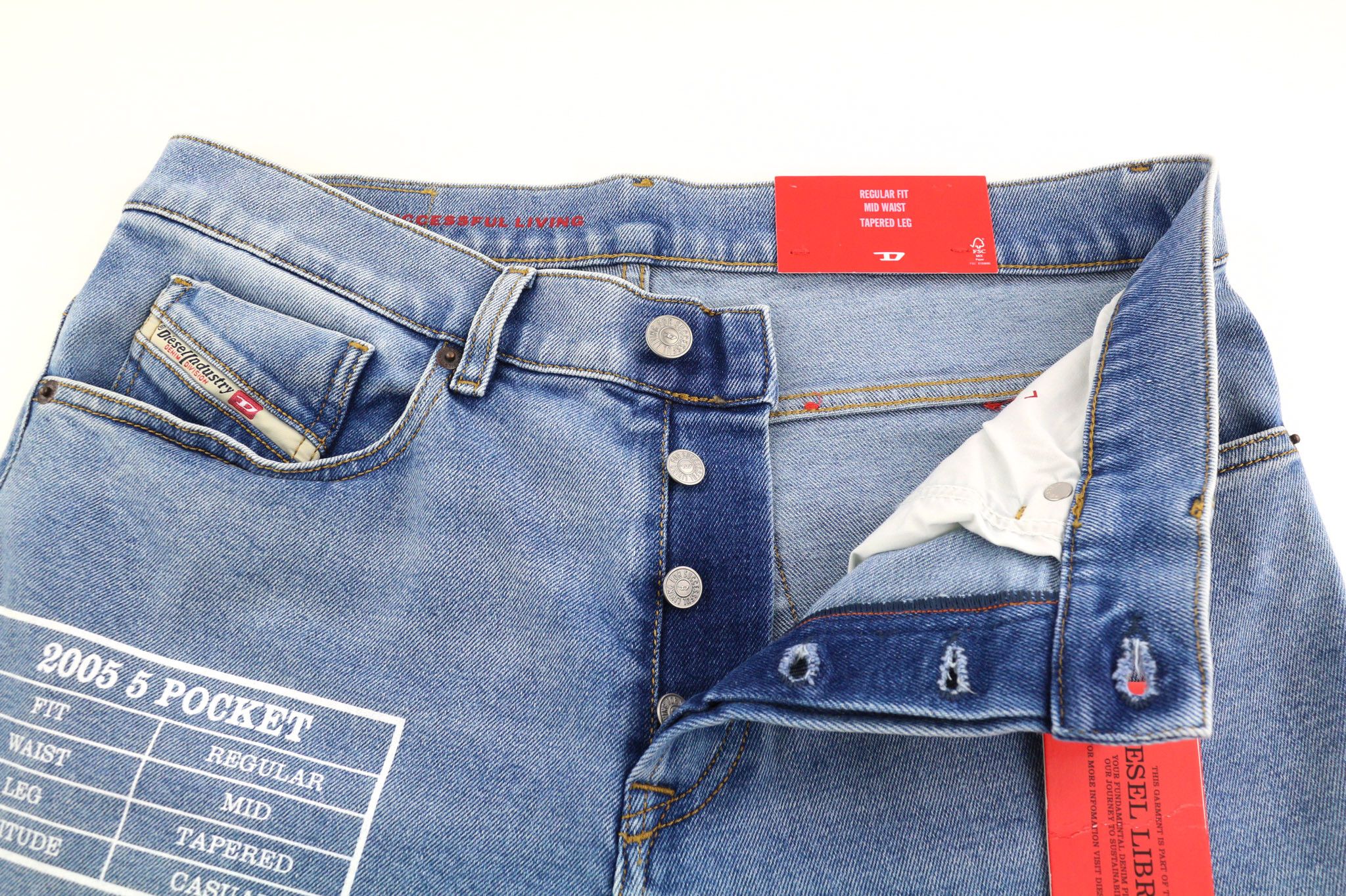 Diesel 2005 D-FINING 9B92S W32/L32 Tapered Denim 40398 Size US 32 / EU 48 - 4 Thumbnail