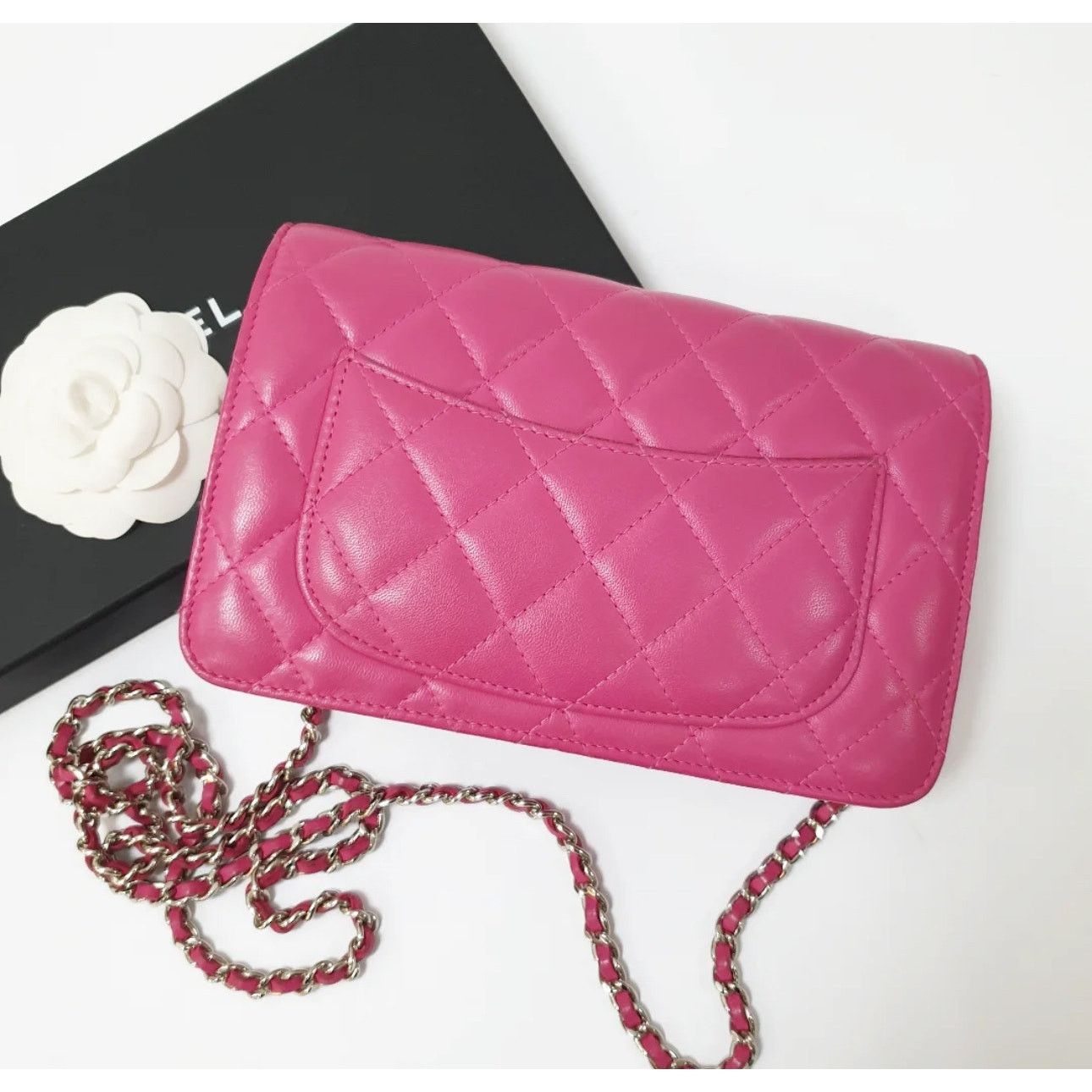 Chanel Chanel Wallet On Chain Pink Leather Size ONE SIZE - 3 Thumbnail