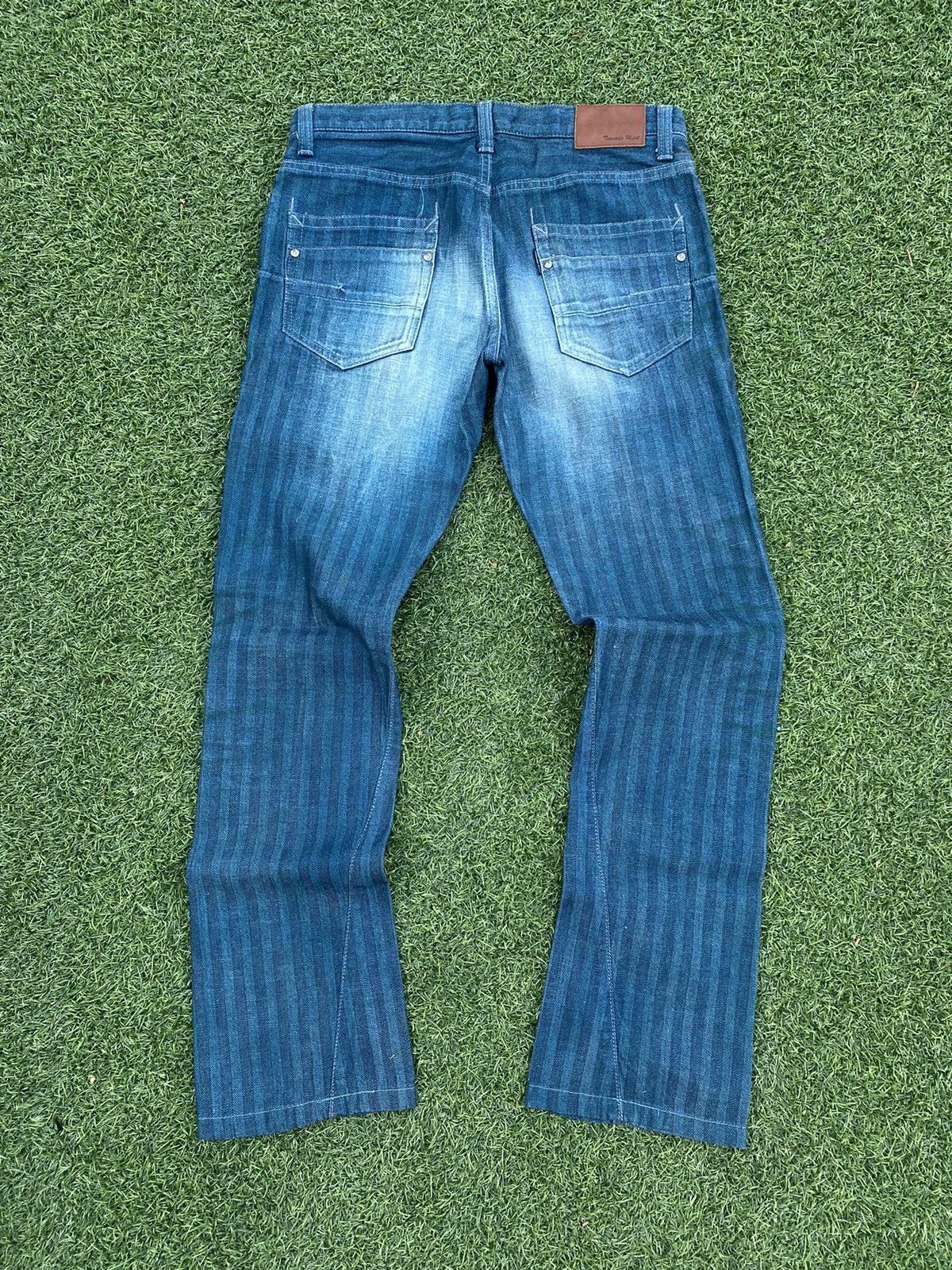 Tornado Mart TORNADO MART STRIPE FLARED JEANS 💥 Size US 29 - 5 Thumbnail