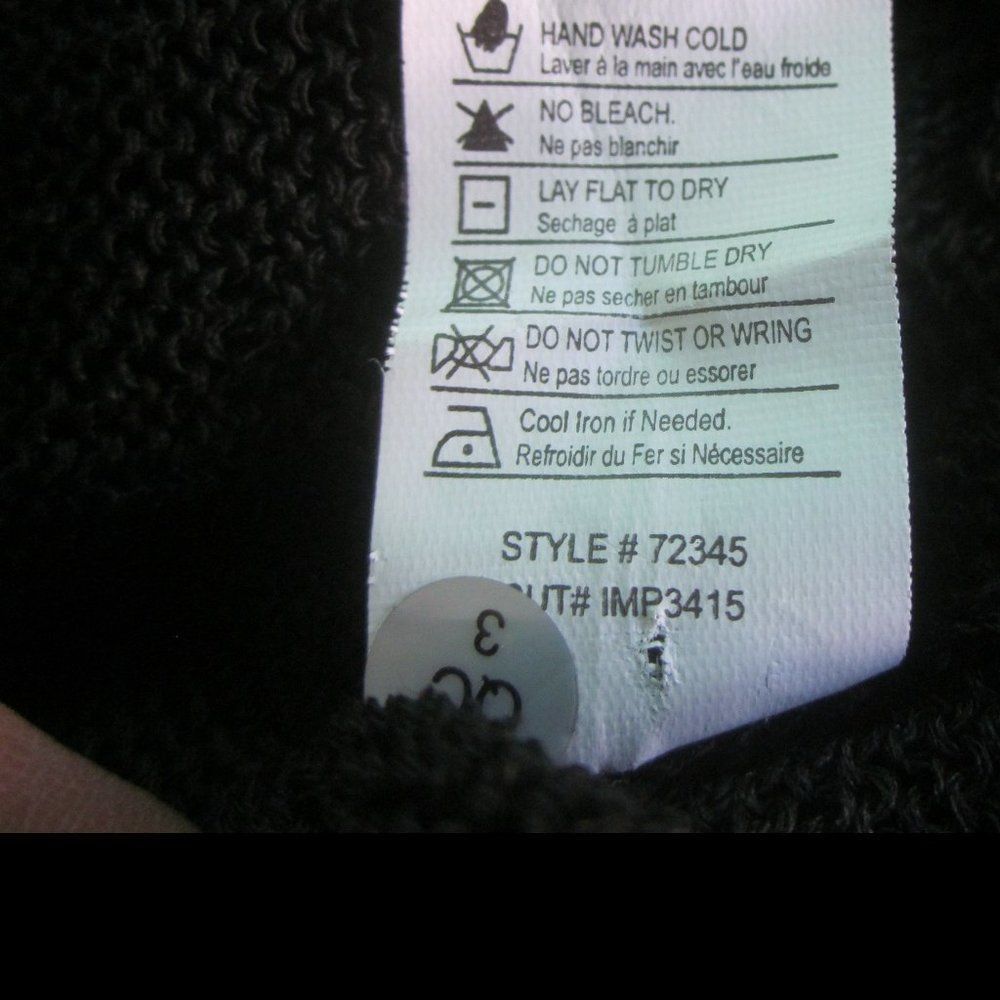 Vince Vince Womens Black Linen Knit Pullover Sweater Size M with Hole Pattern Detail Size M / US 6-8 / IT 42-44 - 9 Thumbnail