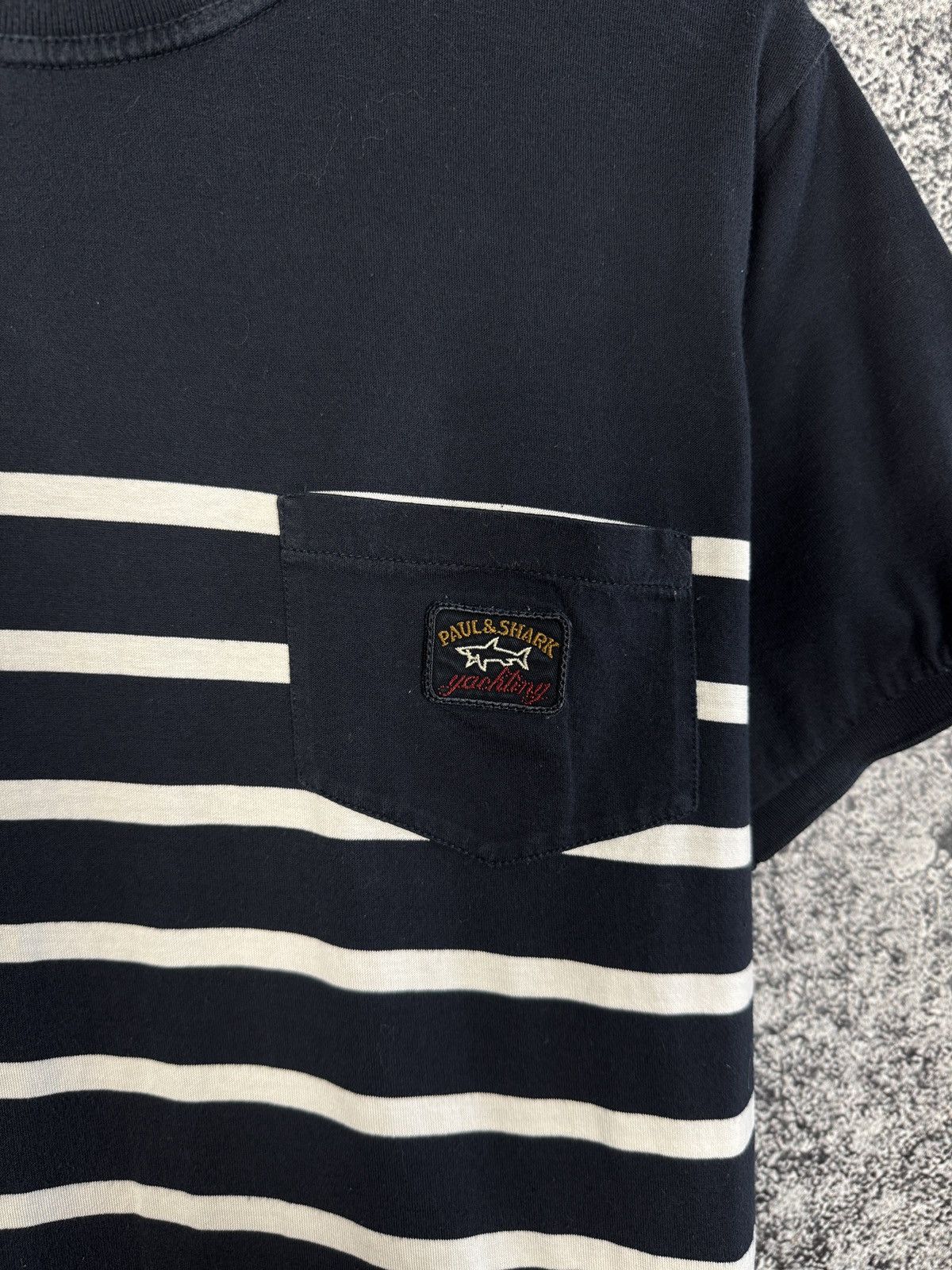 Paul & Shark Men’s Paul Shark Striped Short Sleeve T-Shirt Italy Size M Size US M / EU 48-50 / 2 - 6 Thumbnail