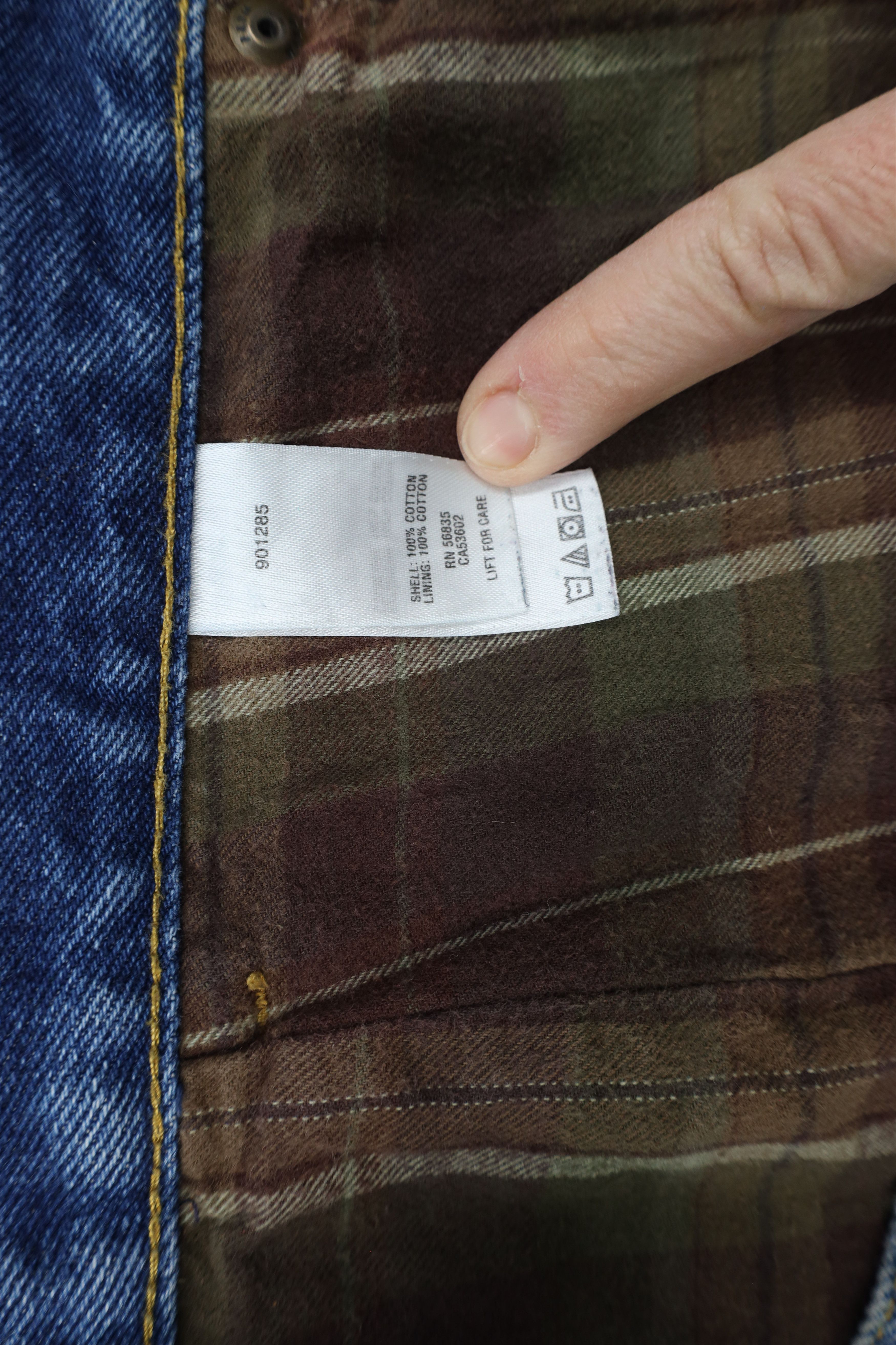 Cabelas × Vintage Vintage Cabelas Heavyweight Flannel Lined Denim Jeans Blue Size US 42 / EU 58 - 8 Thumbnail