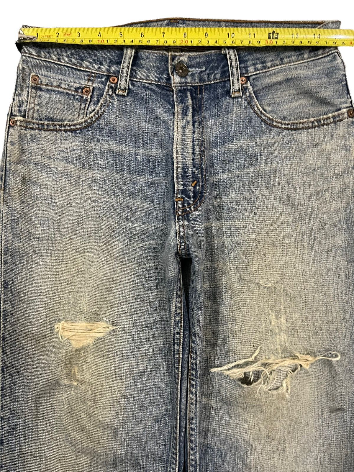 Levi's Vintage 90 Levis 502 Blue Wash Distressed Style Jeans Size US 30 / EU 46 - 10 Thumbnail
