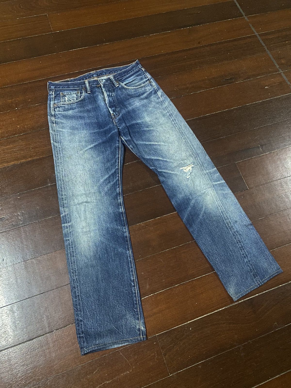 Denime Vintage Denime Japan Distressed Selvedge Jeans Size US 32 / EU 48 - 2 Thumbnail