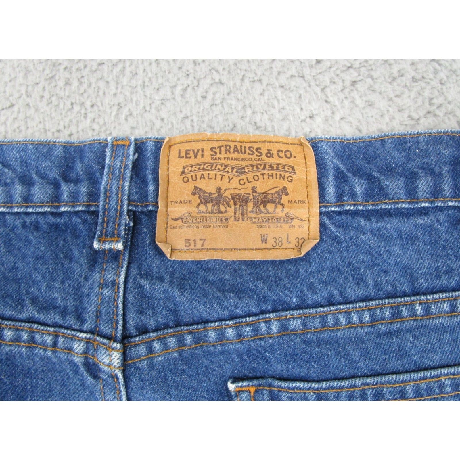 Levi's VINTAGE LEVI'S Orange Tab 517 Jeans Men's 38x32 Blue Denim USA Made Size US 38 / EU 54 - 2 Thumbnail