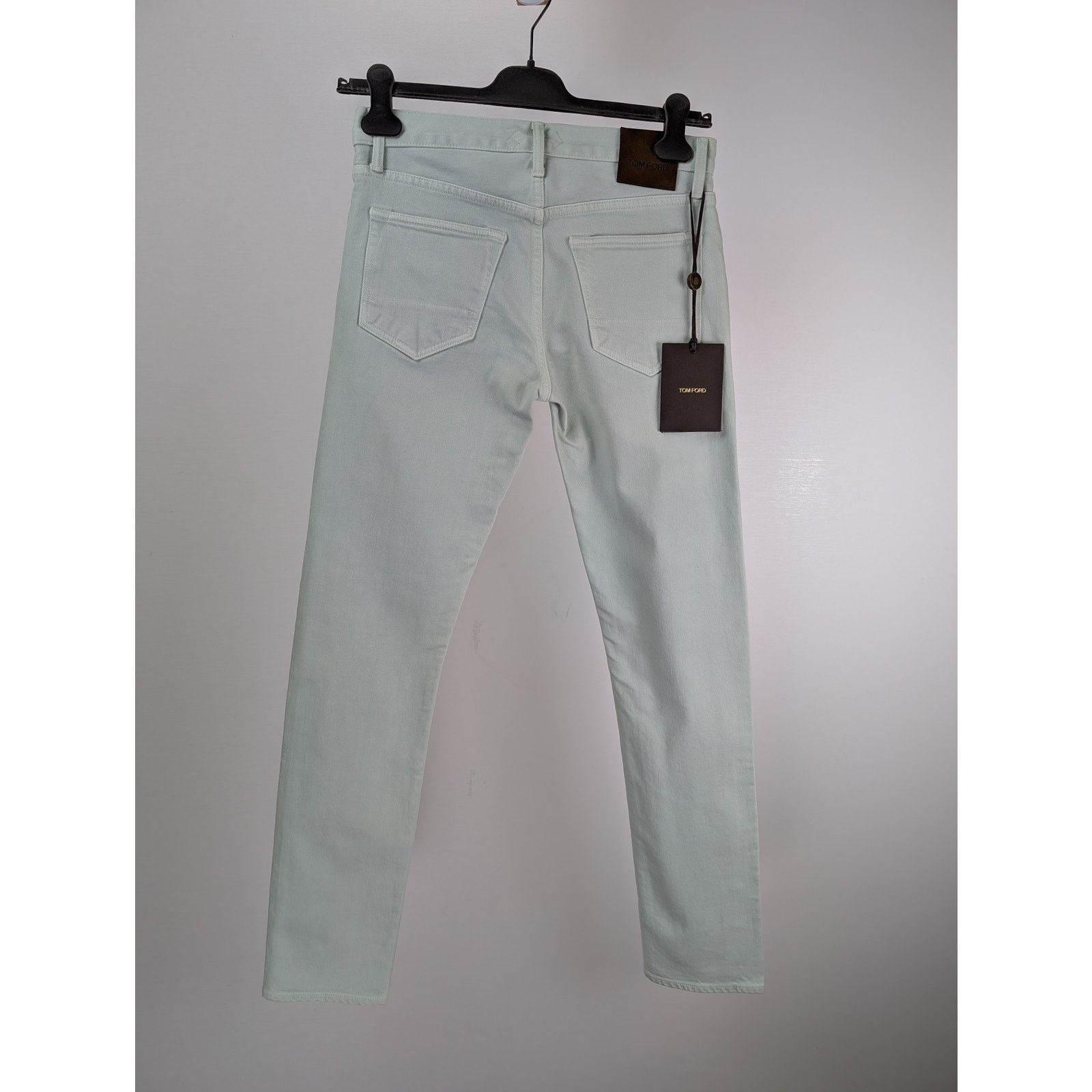 Tom Ford o1rshd1 Slim Denim Jeans in Light Mint Green Size US 30 / EU 46 - 7 Thumbnail