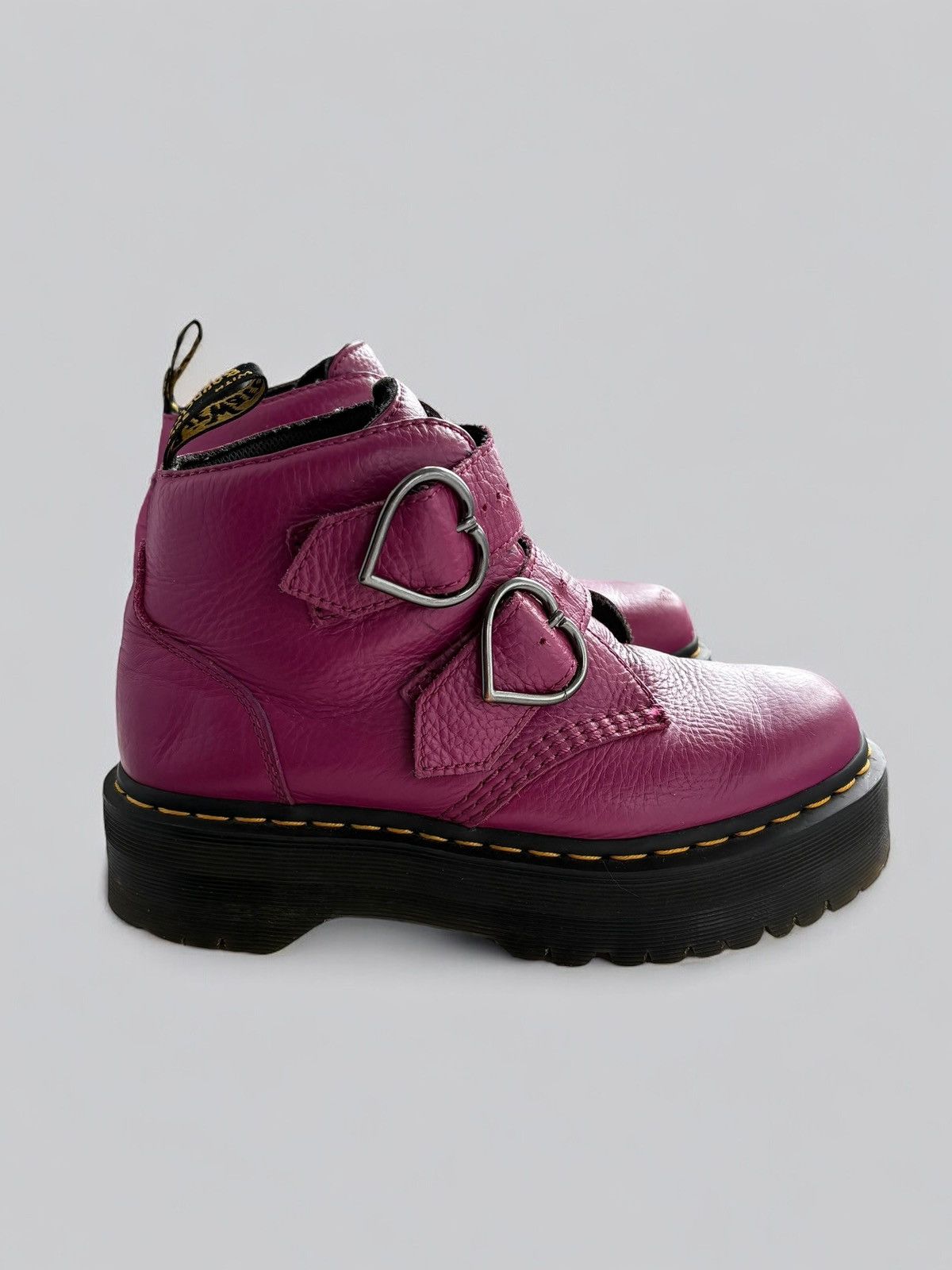 Dr. Martens 🔥Y2K DR MARTENS HEART BUCKLE BOOTS BRATZ CYBER GOTH GIRLCORE Size US 6 / EU 39 - 2 Thumbnail